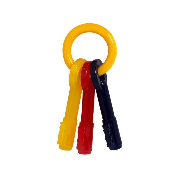 Nylabone Just for Puppies Teething Chew Dog Toy Keys Bacon, view 9
