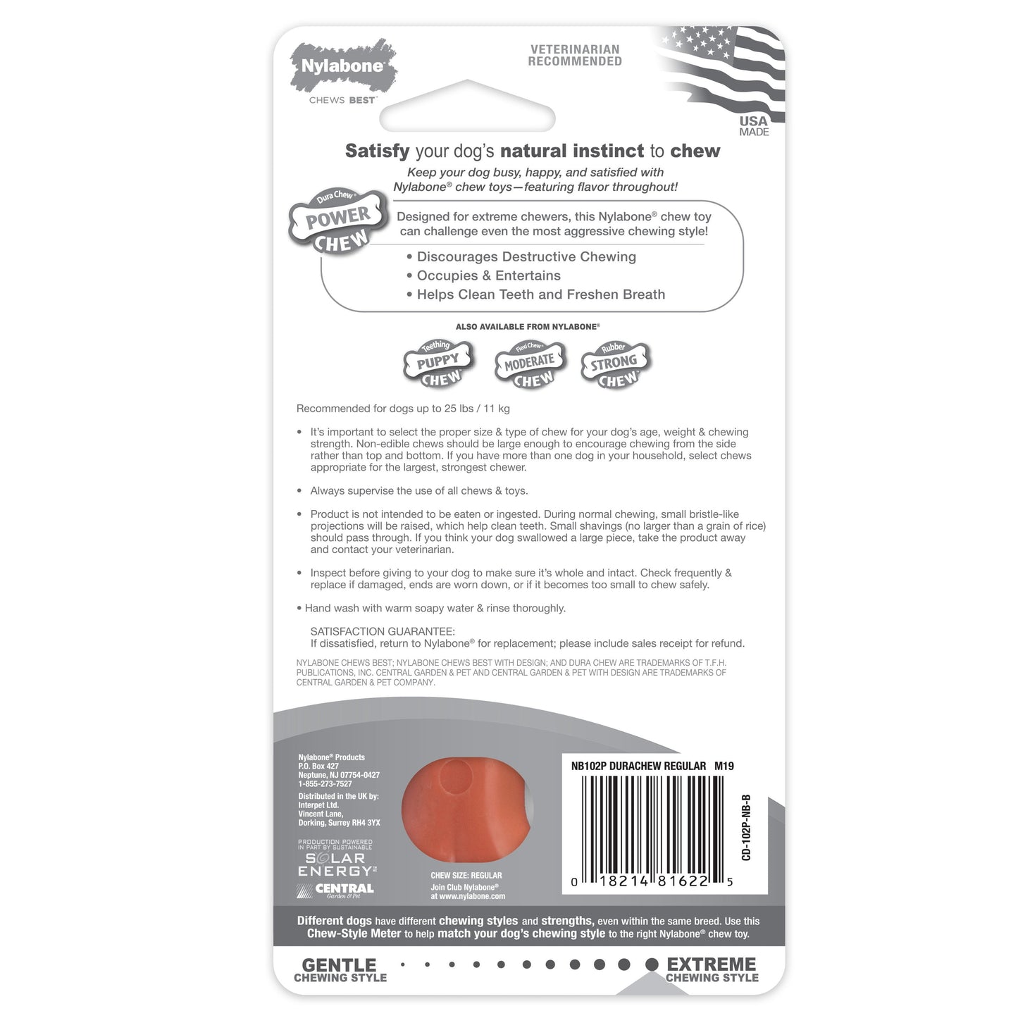 Nylabone Power Chew Dog Toy Bacon, Small/Regular up to 25 lb. 1 ct, view 8