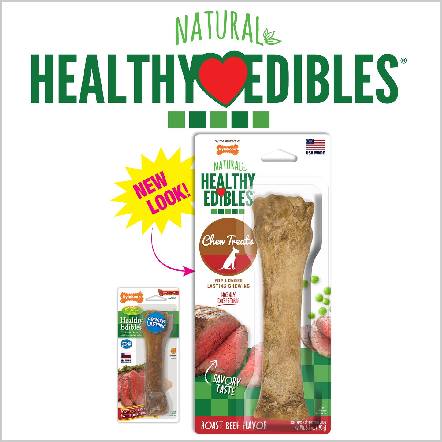 Nylabone Healthy Edibles All-Natural Long Lasting Dog Chew Treats 1 ct, view 7