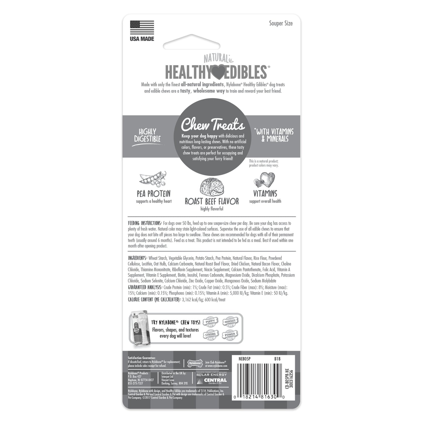 Nylabone Healthy Edibles All-Natural Long Lasting Dog Chew Treats 1 ct, view 8