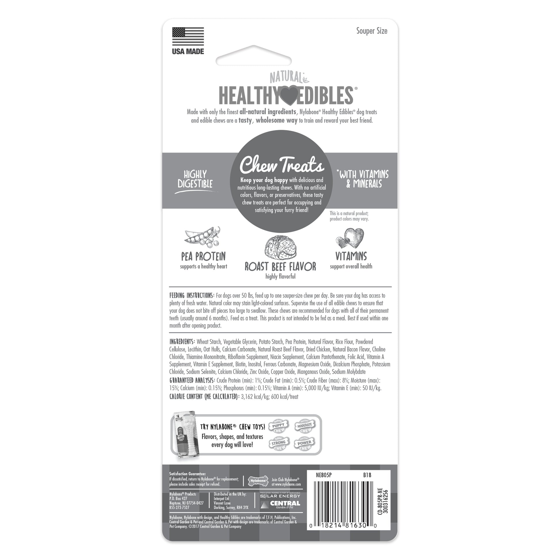 Nylabone Healthy Edibles All-Natural Long Lasting Dog Chew Treats 1 ct, view 8