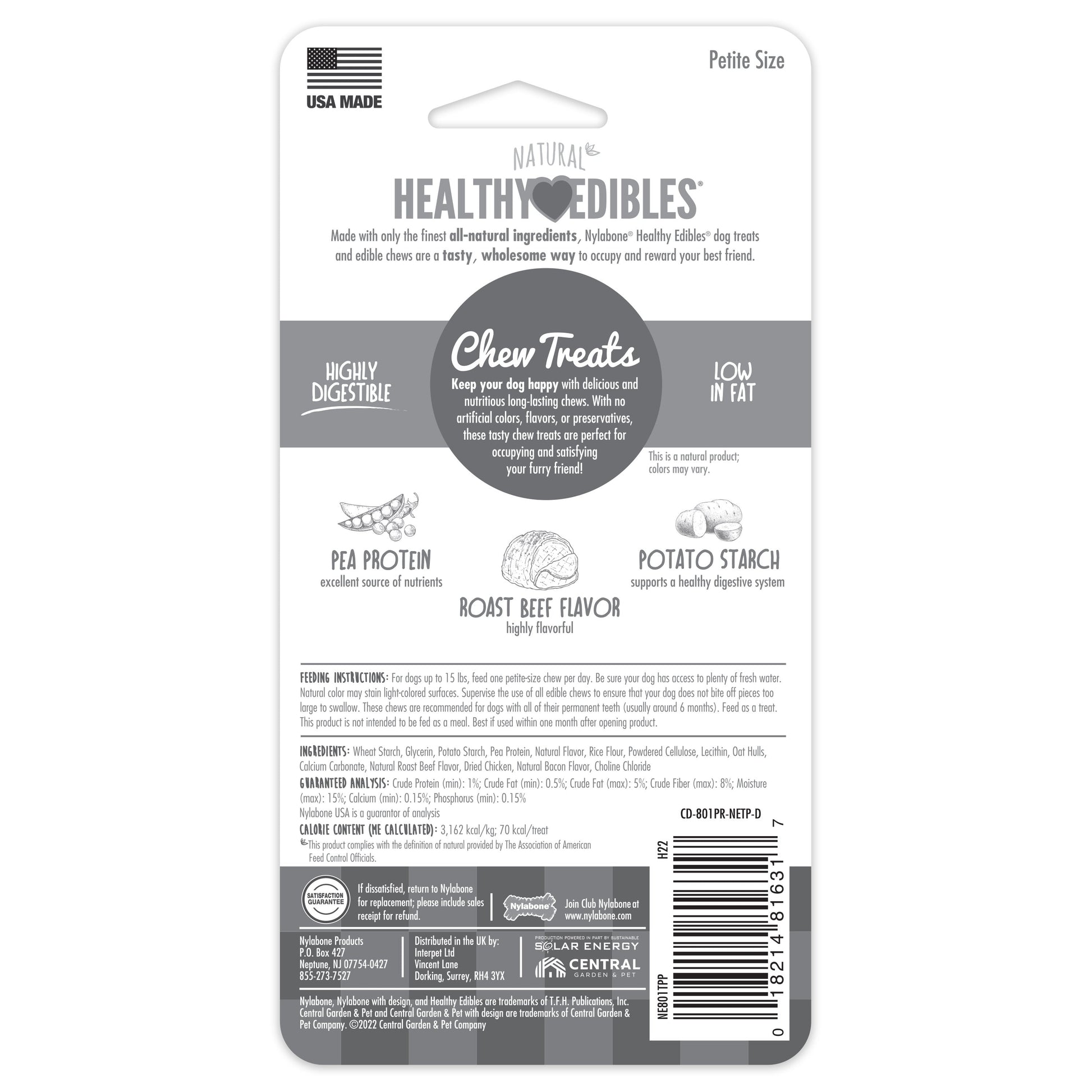 Nylabone Healthy Edibles All-Natural Long Lasting Dog Chew Treats, view 7