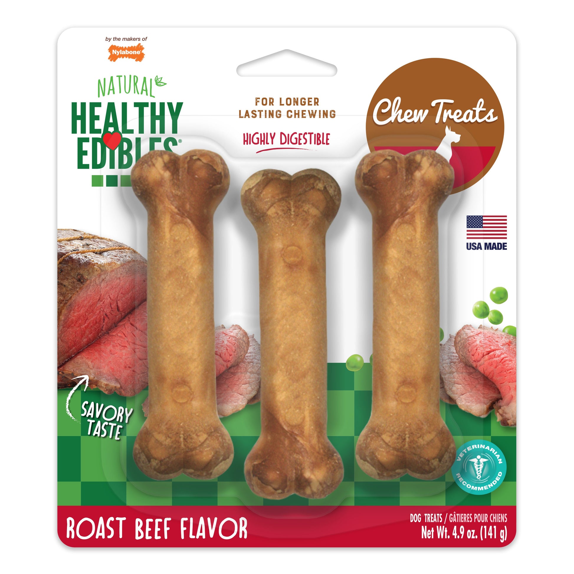 Nylabone Healthy Edibles All-Natural Long Lasting Dog Chew Treats