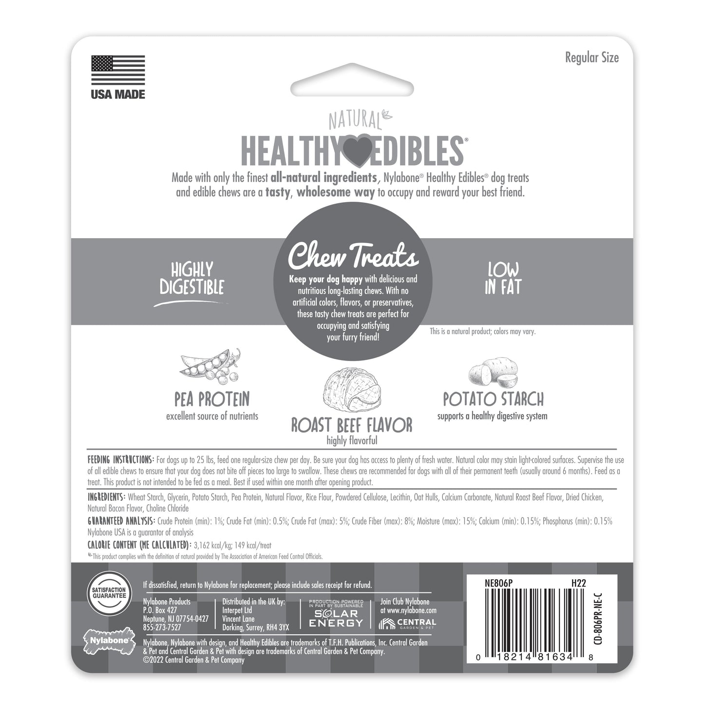 Nylabone Healthy Edibles All-Natural Long Lasting Dog Chew Treats, view 8