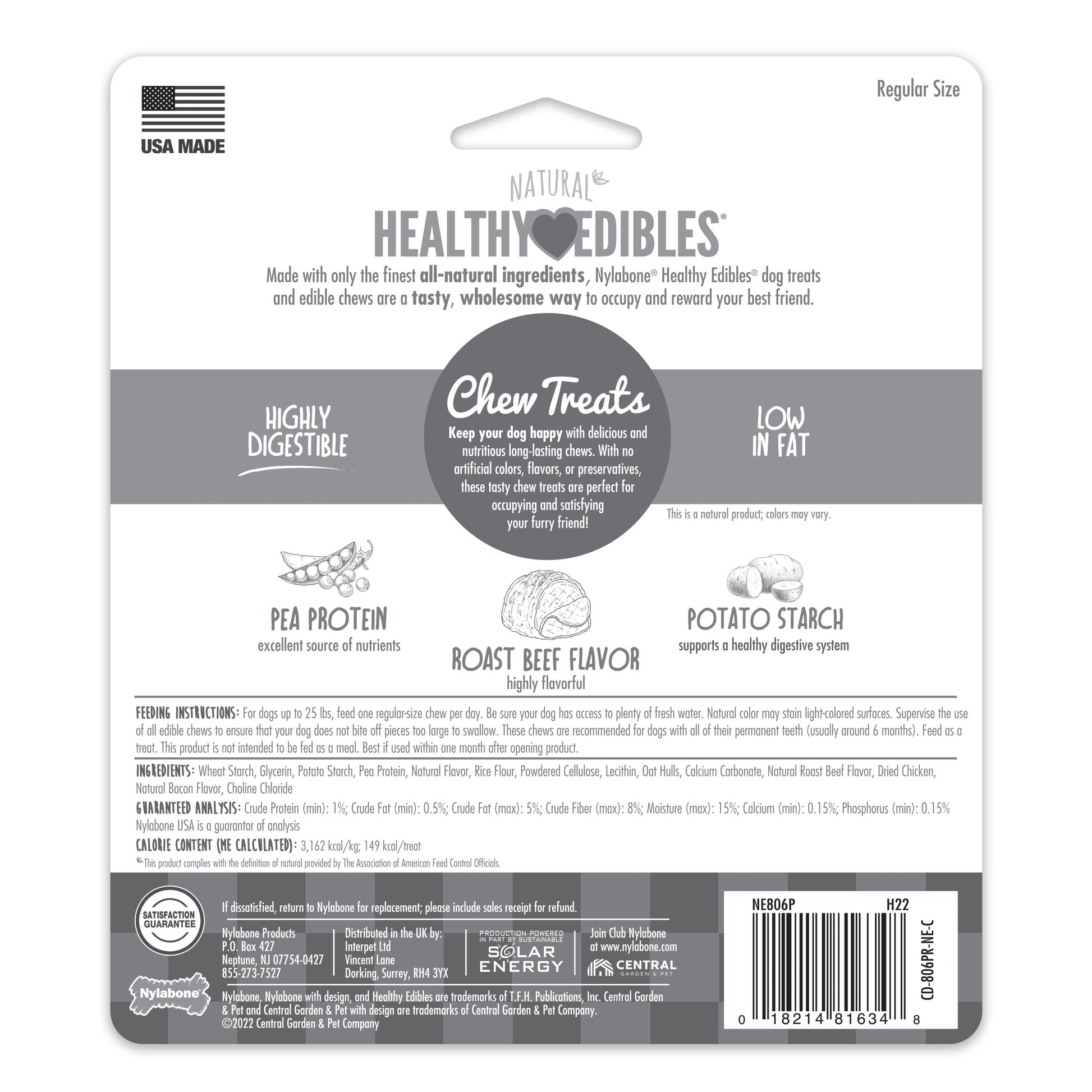 Nylabone Healthy Edibles All-Natural Long Lasting Dog Chew Treats, view 8
