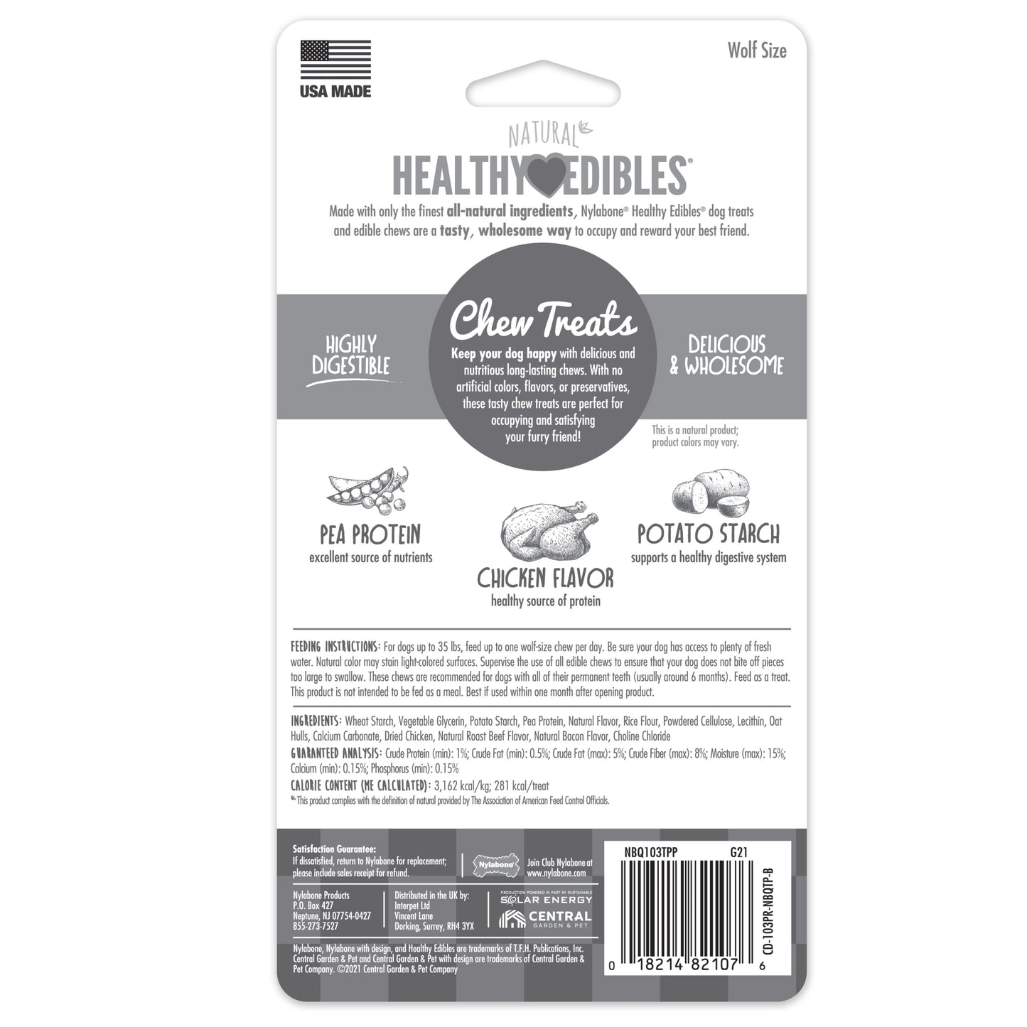 Nylabone Healthy Edibles All-Natural Long Lasting Dog Chew Treats, view 7