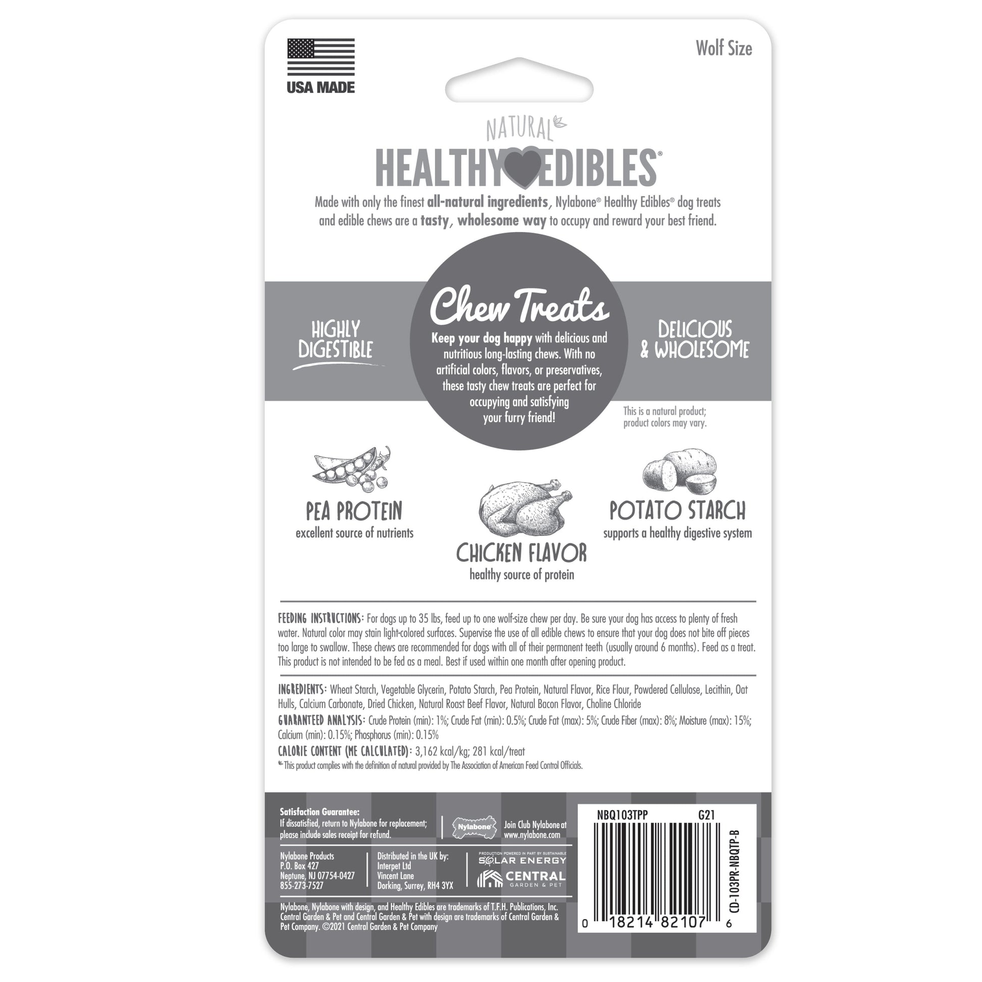 Nylabone Healthy Edibles All-Natural Long Lasting Dog Chew Treats, view 7