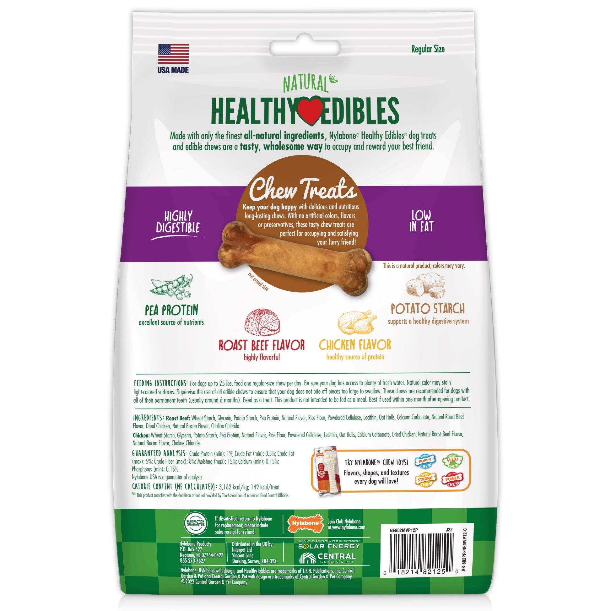 Nylabone Healthy Edibles All-Natural Long Lasting Roast Beef and, view 8