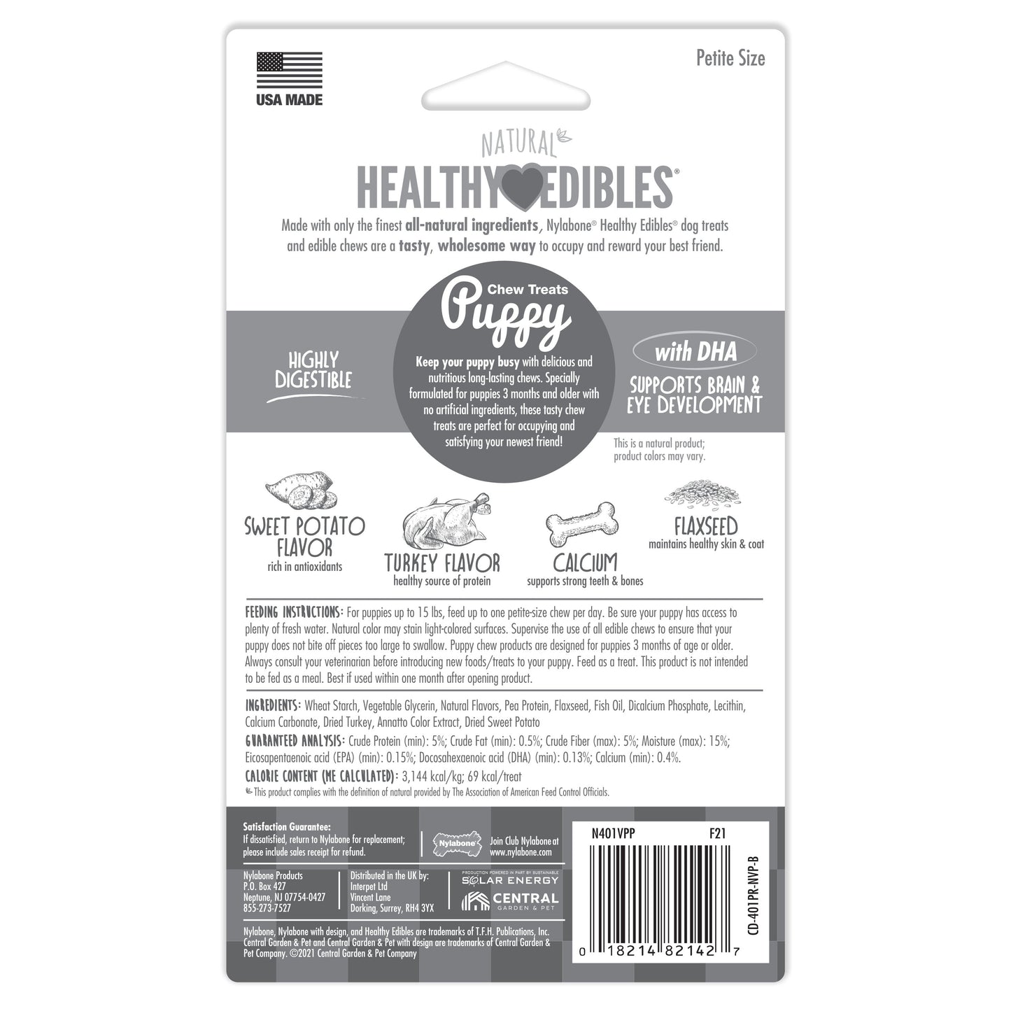 Nylabone Healthy Edibles All-Natural Long Lasting Puppy Dog Chew, view 8