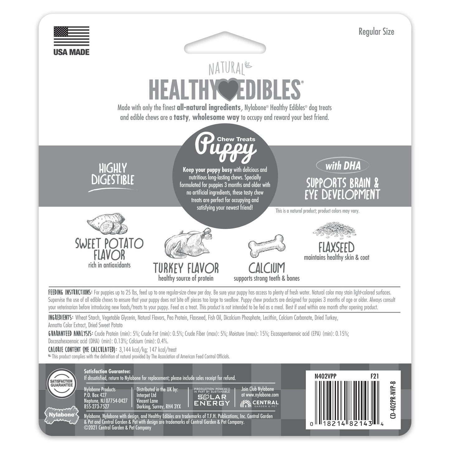 Nylabone Healthy Edibles All-Natural Long Lasting Puppy Dog Chew, view 8