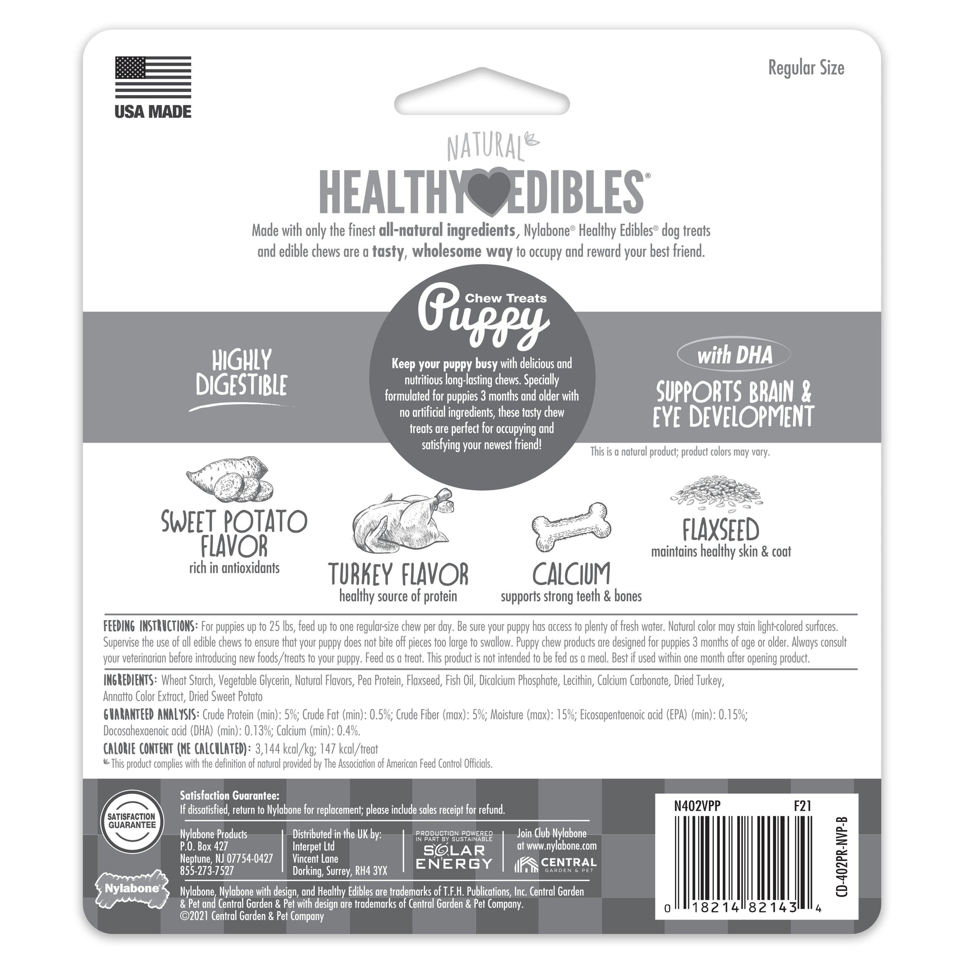 Nylabone Healthy Edibles All-Natural Long Lasting Puppy Dog Chew, view 8