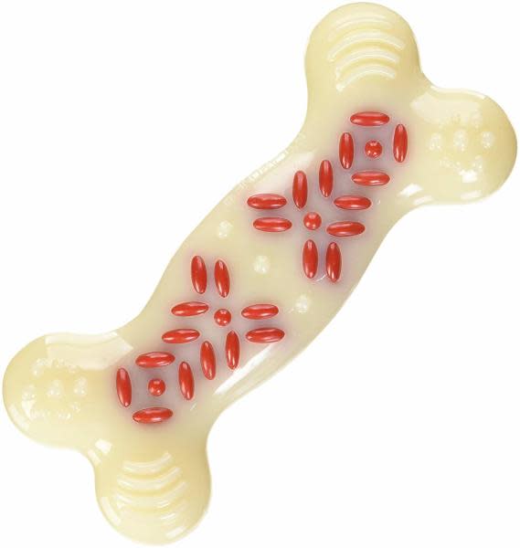 Nylabone Power Chew Action Ridges Chew Dog Toy Bacon Medium/Wolf, view 8