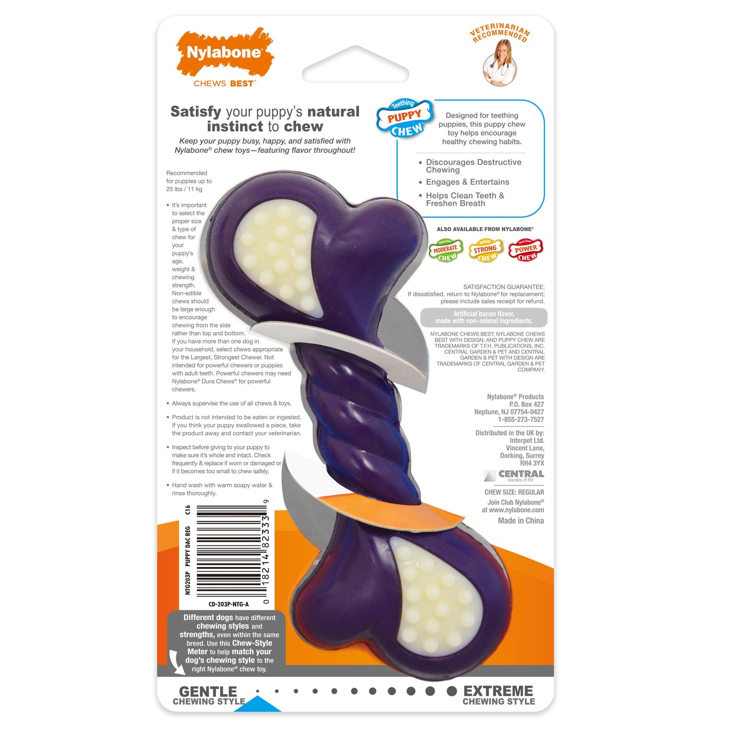 Nylabone Just for Puppies Double Action Bone Puppy Dog Teething Chew, view 7