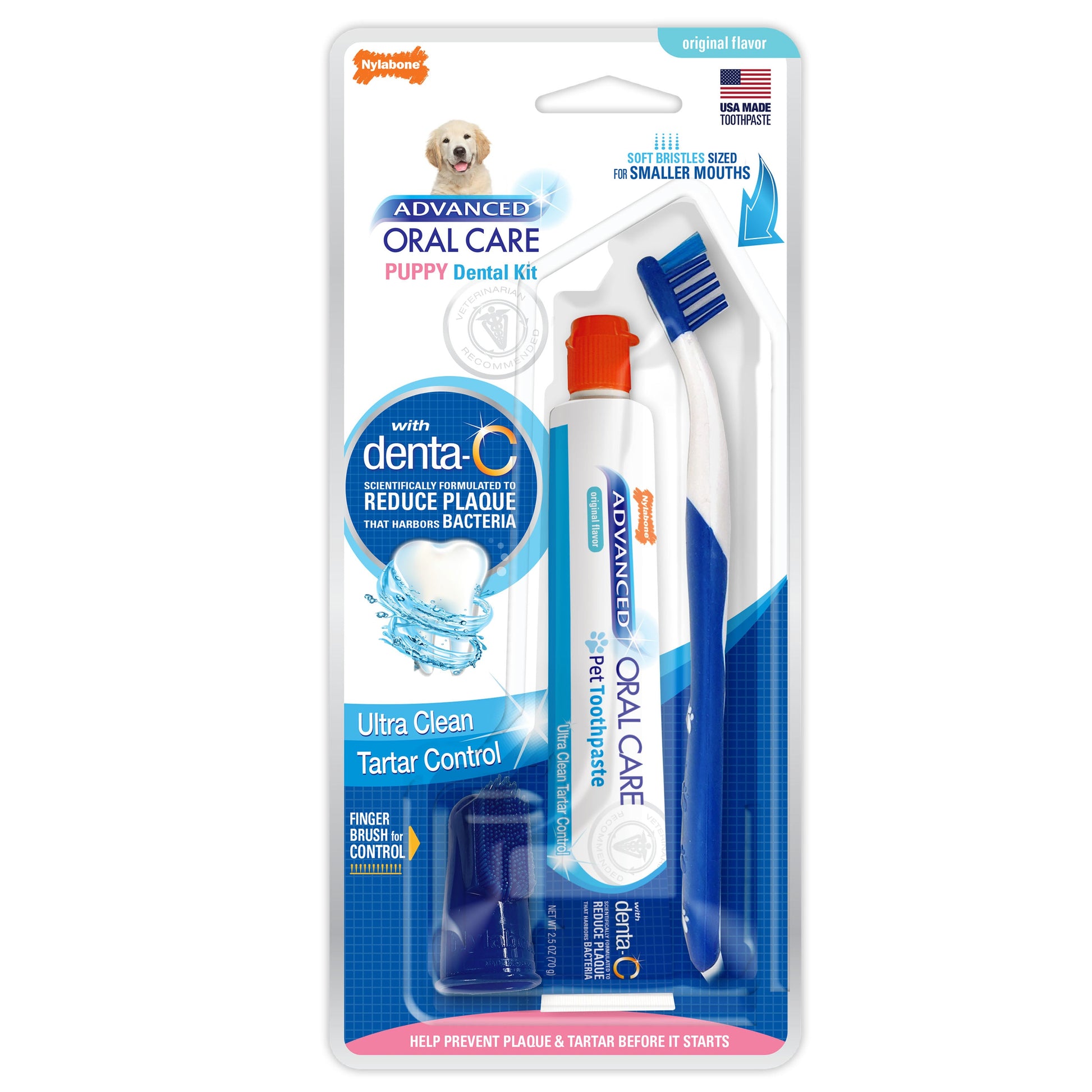 Nylabone Advanced Oral Care Puppy Dental Kit Original, 2.5 oz, 3 ct