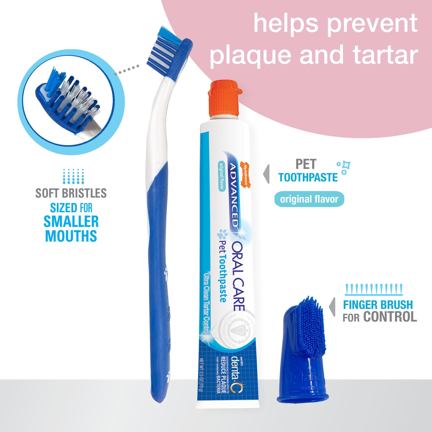 Nylabone Advanced Oral Care Puppy Dental Kit Original, 2.5 oz, 3 ct, view 2