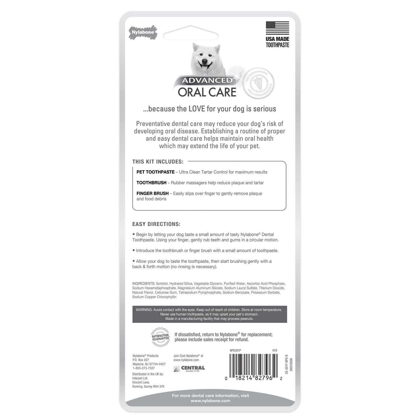 Nylabone Advanced Oral Care Dog Dental Kit Original, 2.5 oz, 3 ct, view 7
