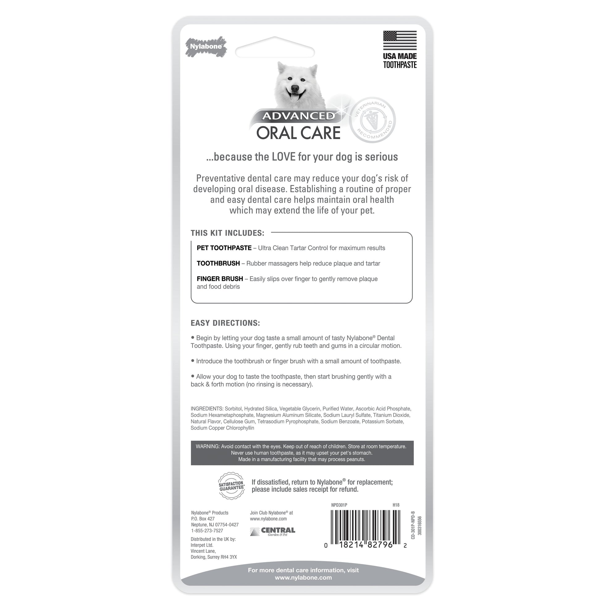 Nylabone Advanced Oral Care Dog Dental Kit Original, 2.5 oz, 3 ct, view 7