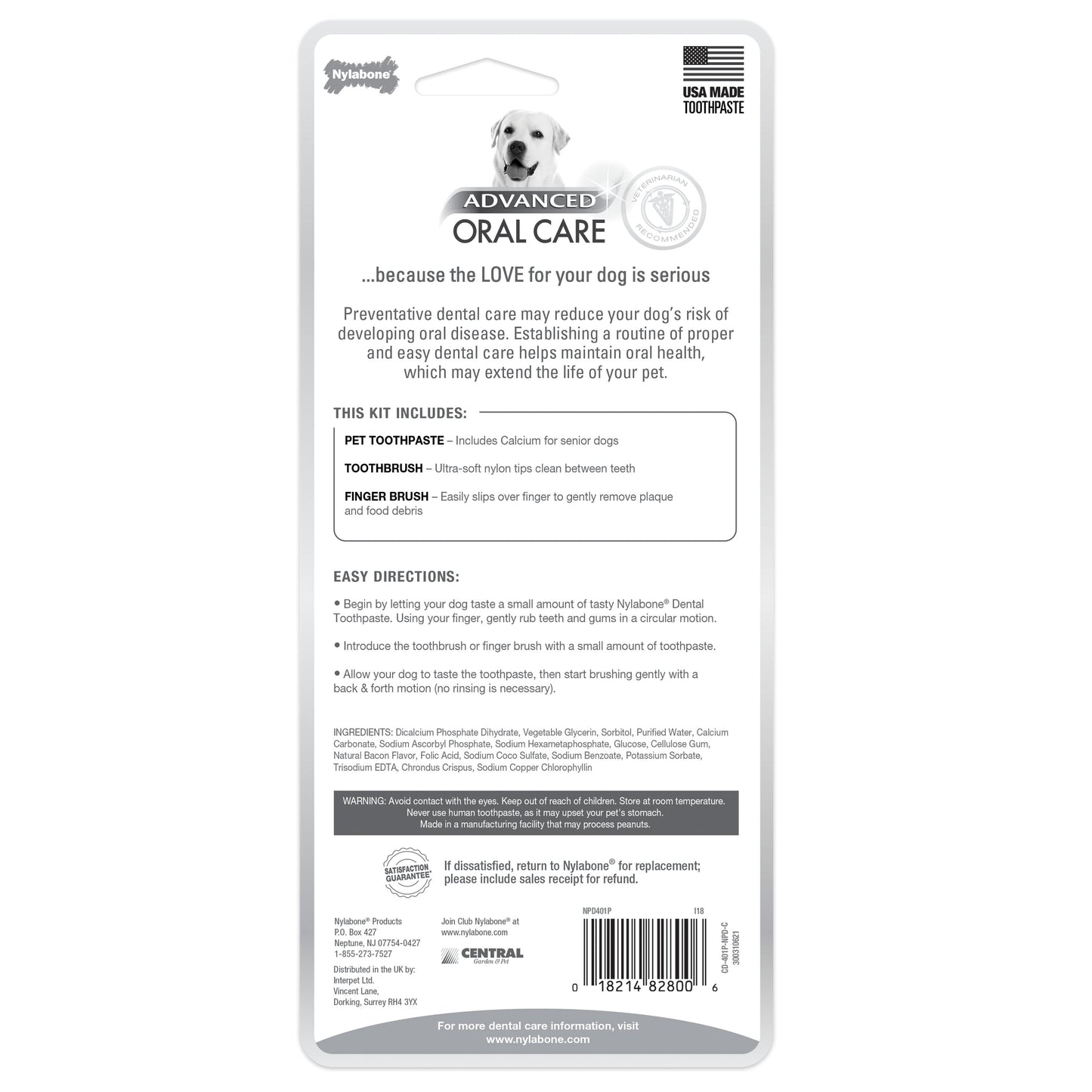Nylabone Advanced Oral Care Senior Dog Dental Kit Bacon, 3 ct, view 6
