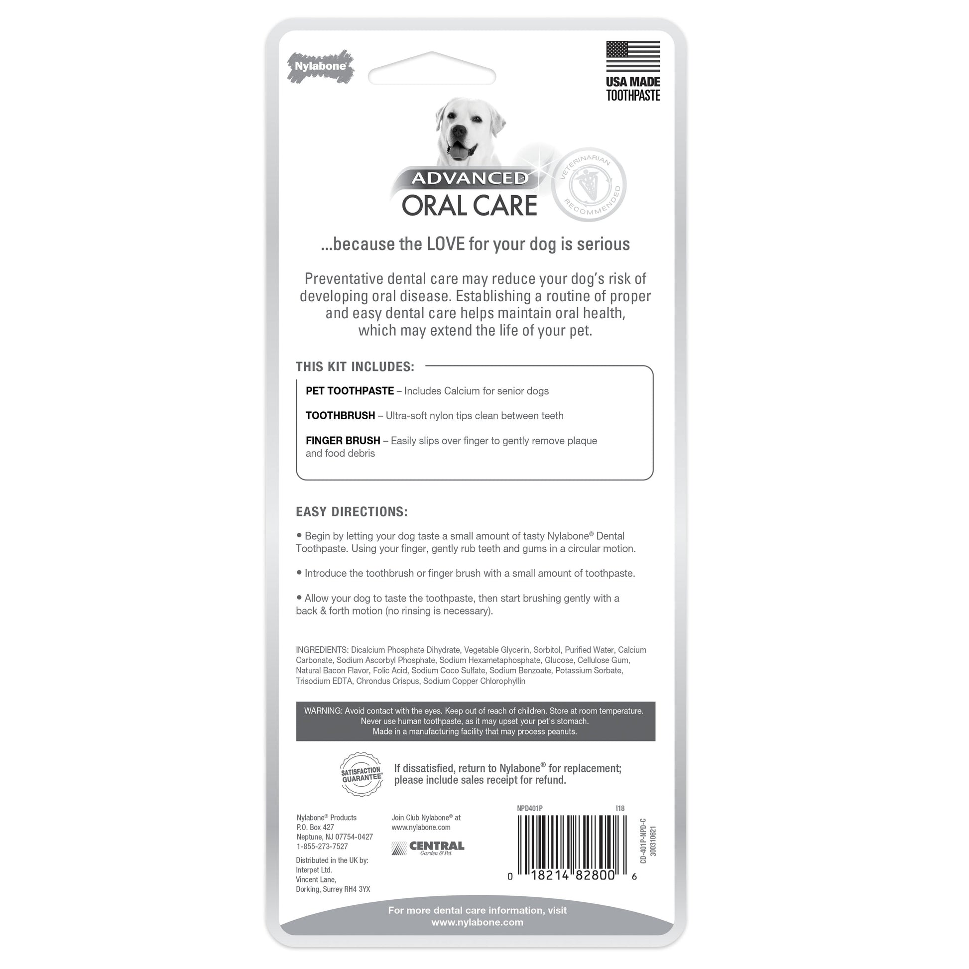 Nylabone Advanced Oral Care Senior Dog Dental Kit Bacon, 3 ct, view 6