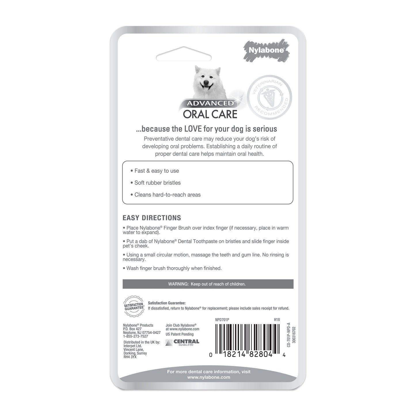 Nylabone Advanced Oral Care Finger Brush 2 ct, 2 ct, view 2