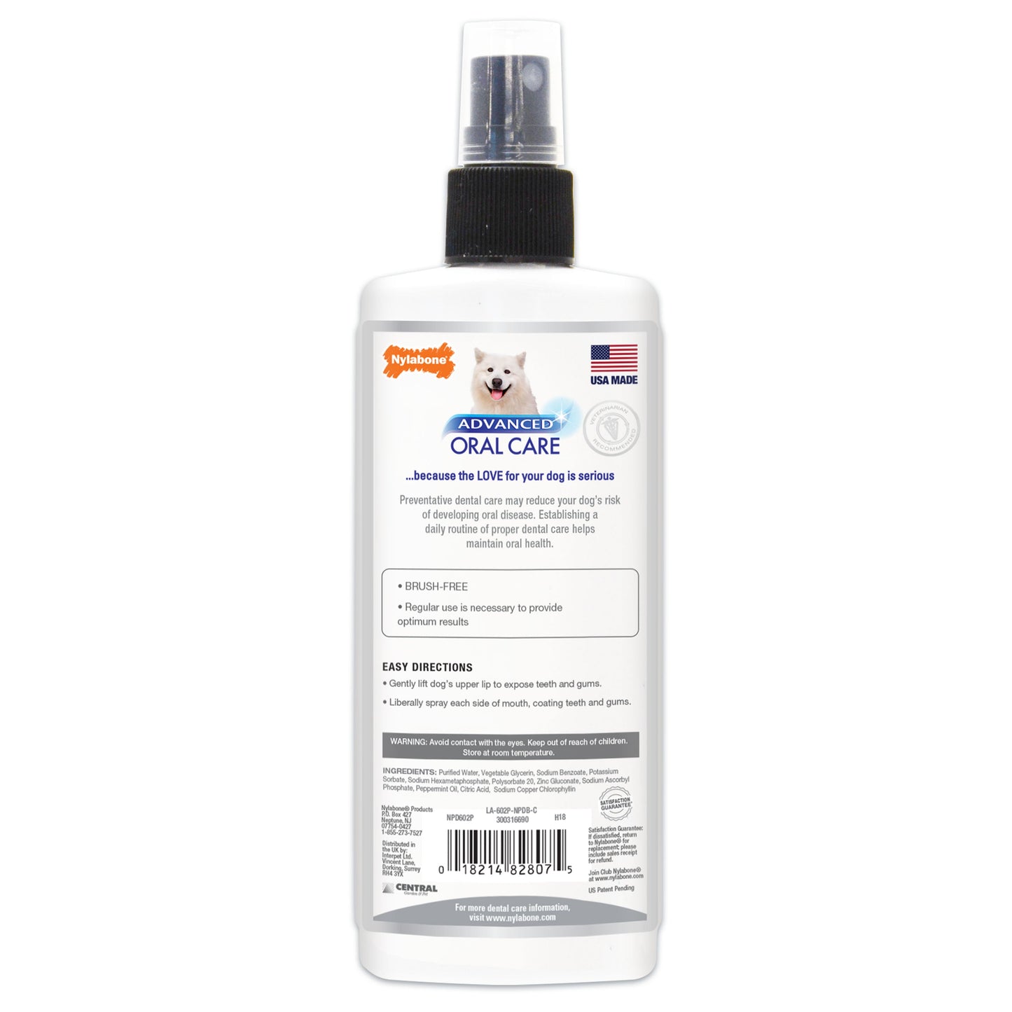 Nylabone Advanced Oral Care Dental Spray Fresh Breath, 4 oz, 1 ct, view 5