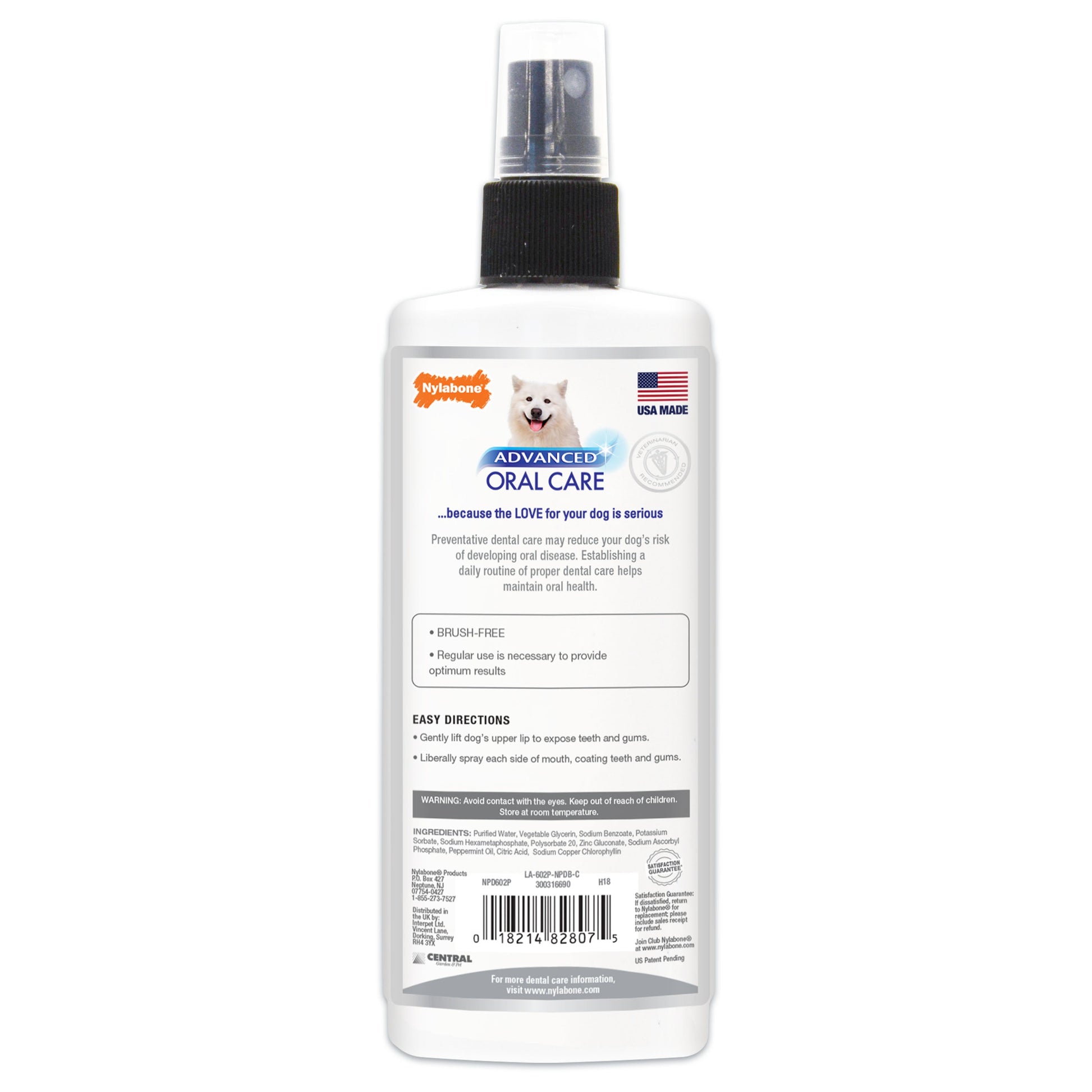 Nylabone Advanced Oral Care Dental Spray Fresh Breath, 4 oz, 1 ct, view 5