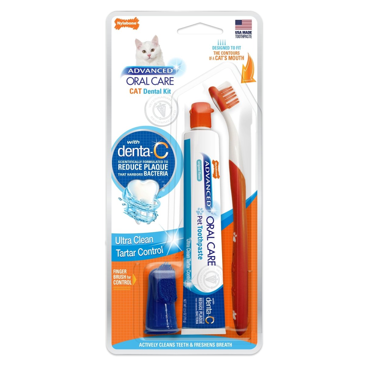 Nylabone Advanced Oral Care Cat Dental Kit Original, 1ea/2.5 oz 3 ct - Pets Perfect
