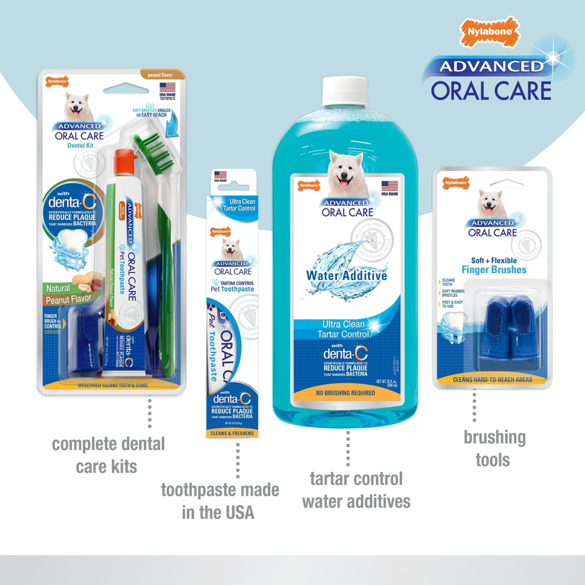 Nylabone Advanced Oral Care Cat Dental Kit Original, 1ea/2.5 oz 3 ct - Pets Perfect
