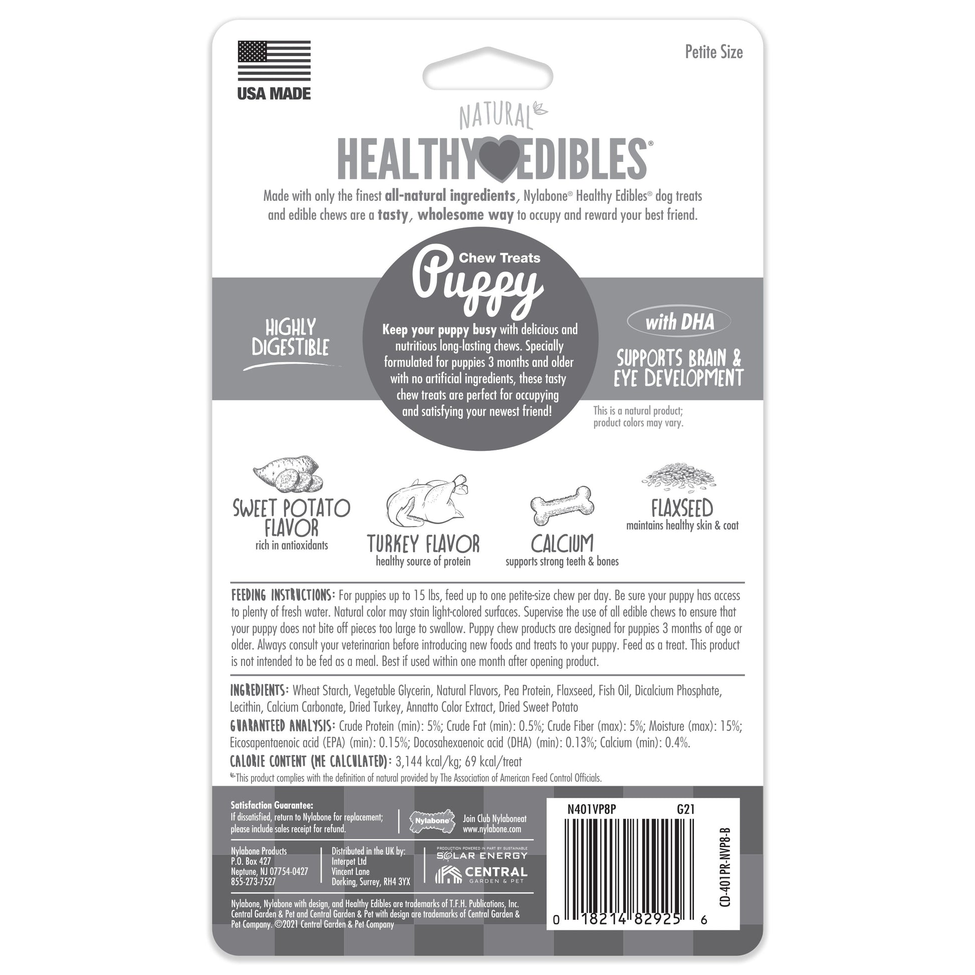 Nylabone Healthy Edibles All-Natural Long Lasting Puppy Dog Chew, view 8