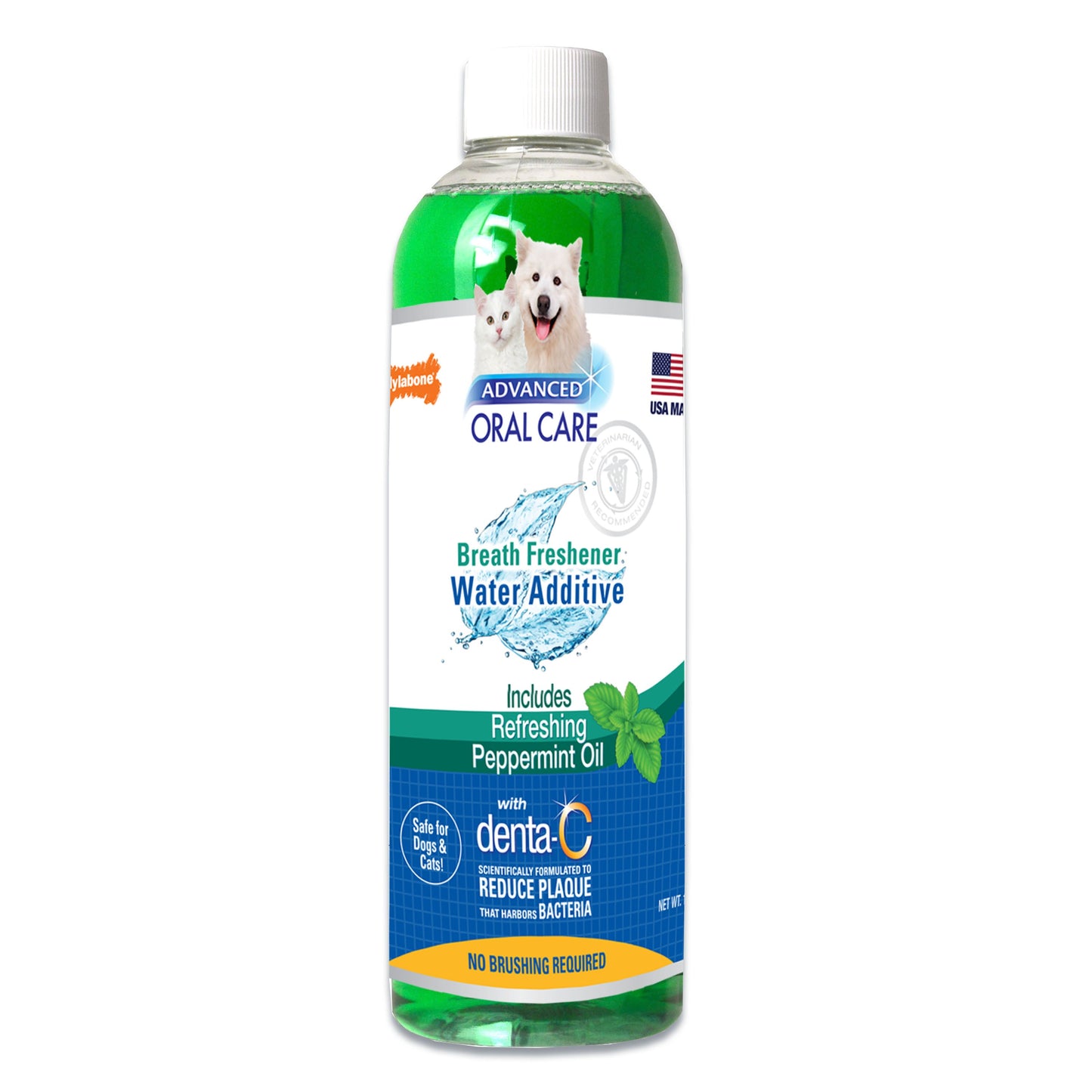 Nylabone Advanced Oral Care Dog Cat Breath Freshener Peppermint