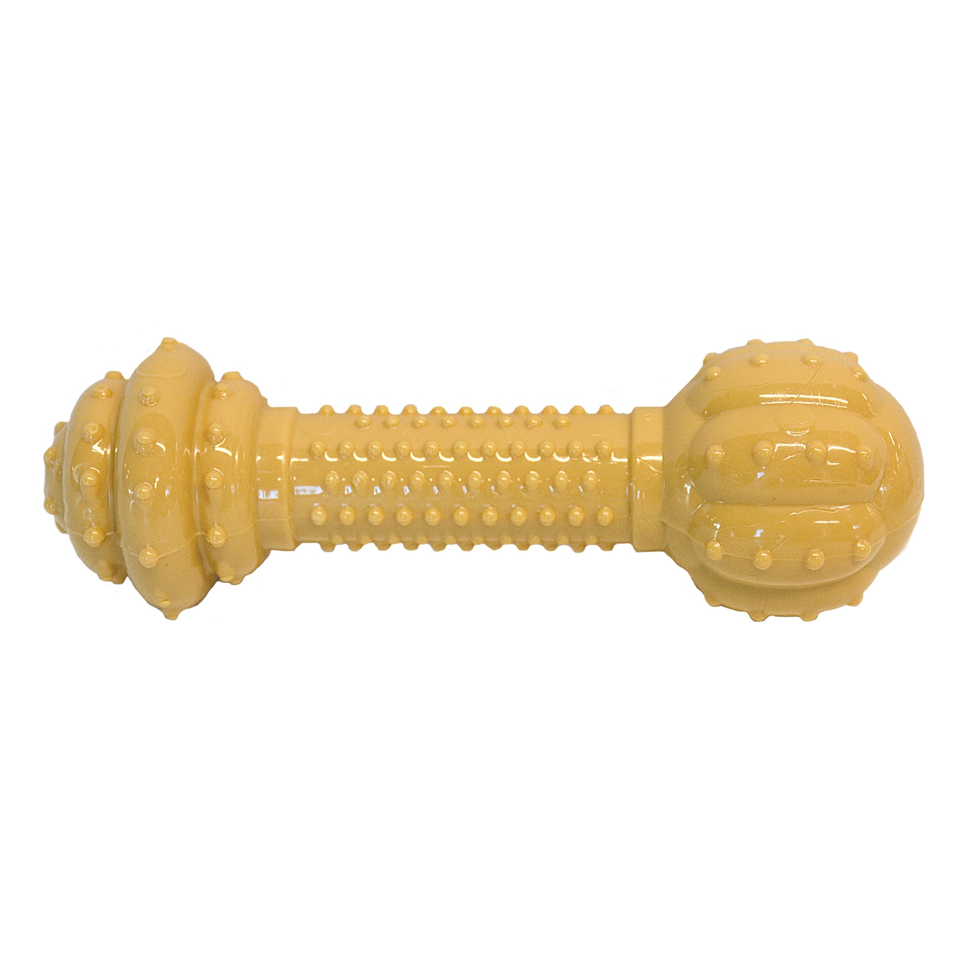 Nylabone Barbell Power Chew Durable Dog Toy Peanut Butter, view 2