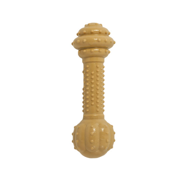 Nylabone Barbell Power Chew Durable Dog Toy Peanut Butter, view 8