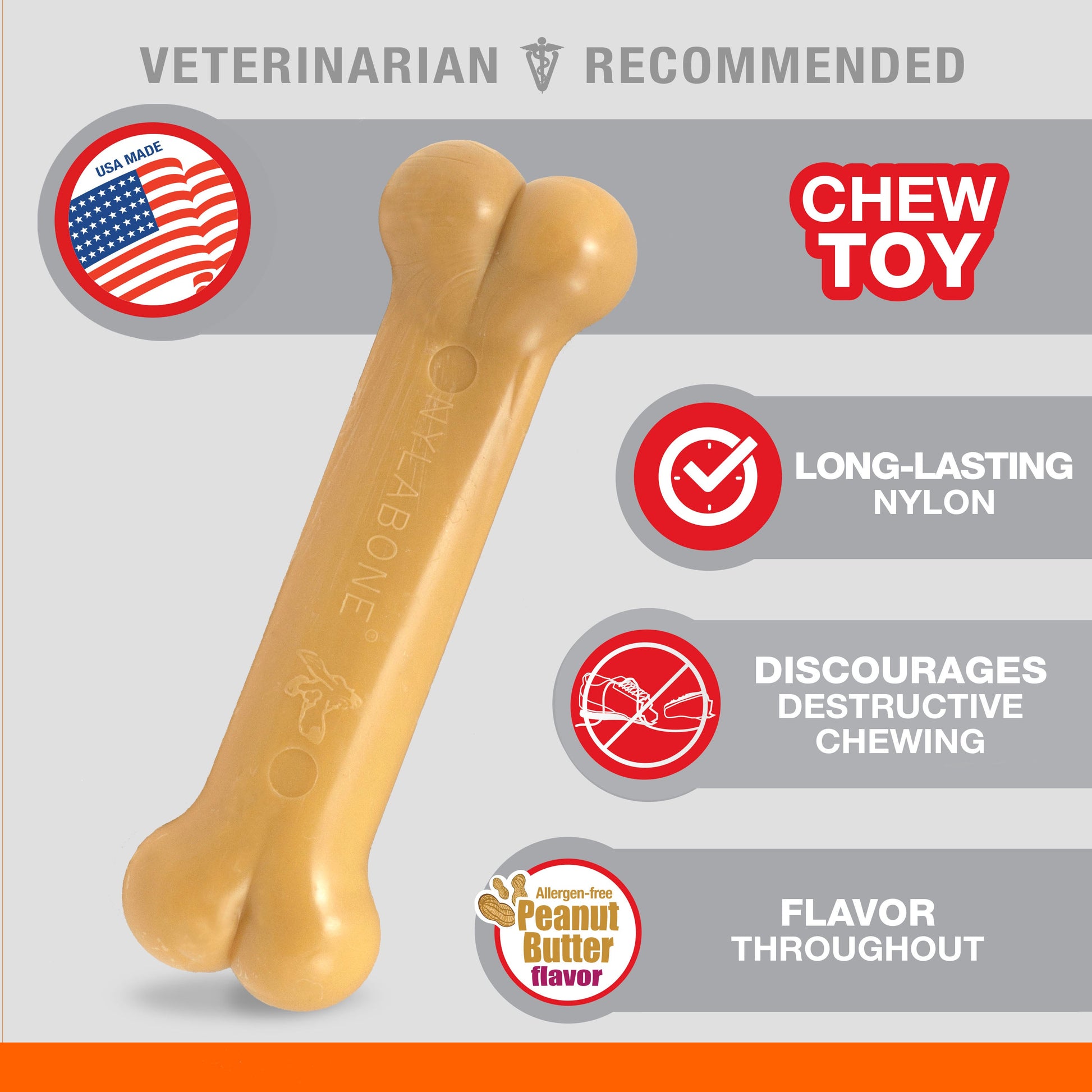 Nylabone Power Chew Dog Toy Peanut Butter, view 2