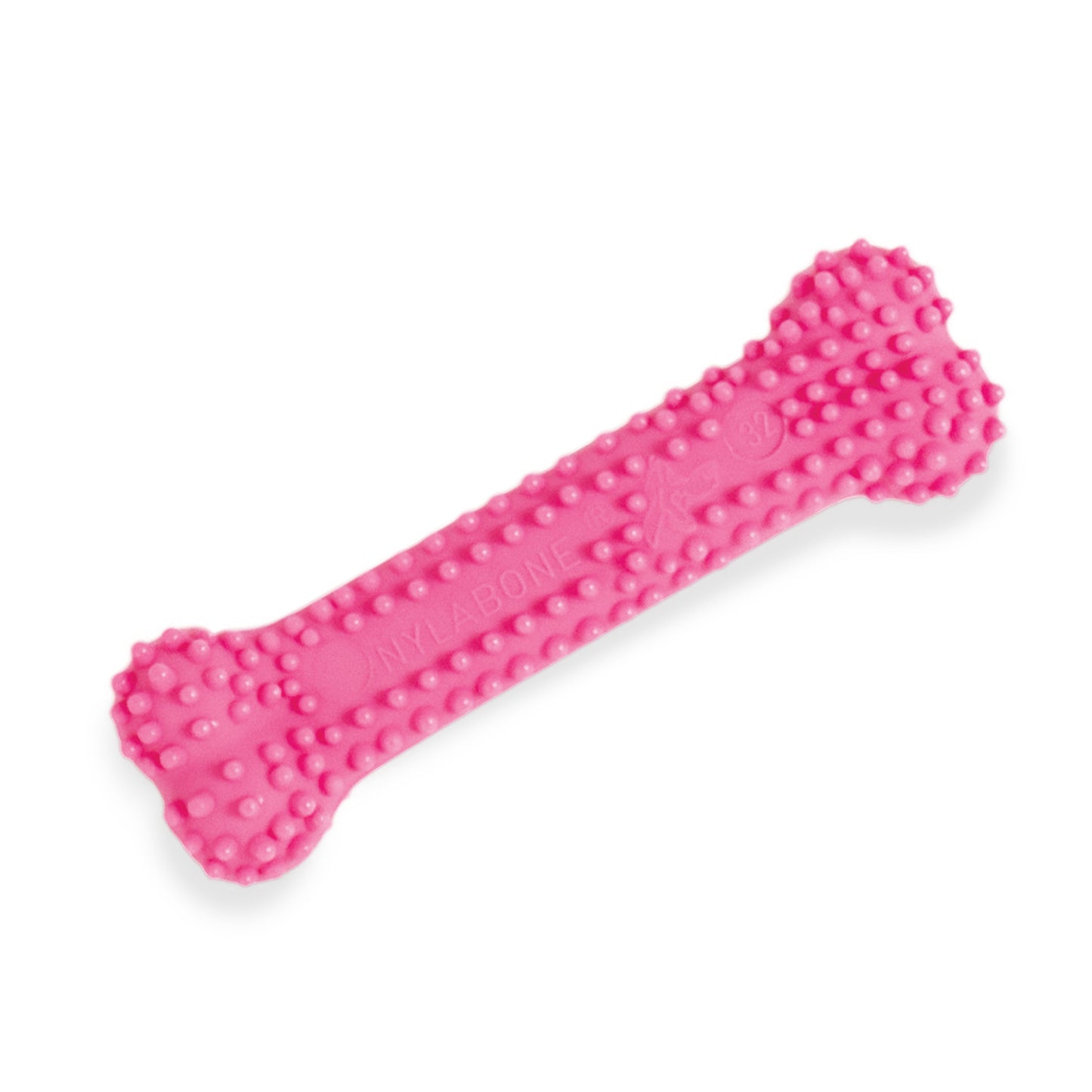 Nylabone Puppy Teething Soothing Flexible Chew Dog Toy Chicken, Pink, view 7