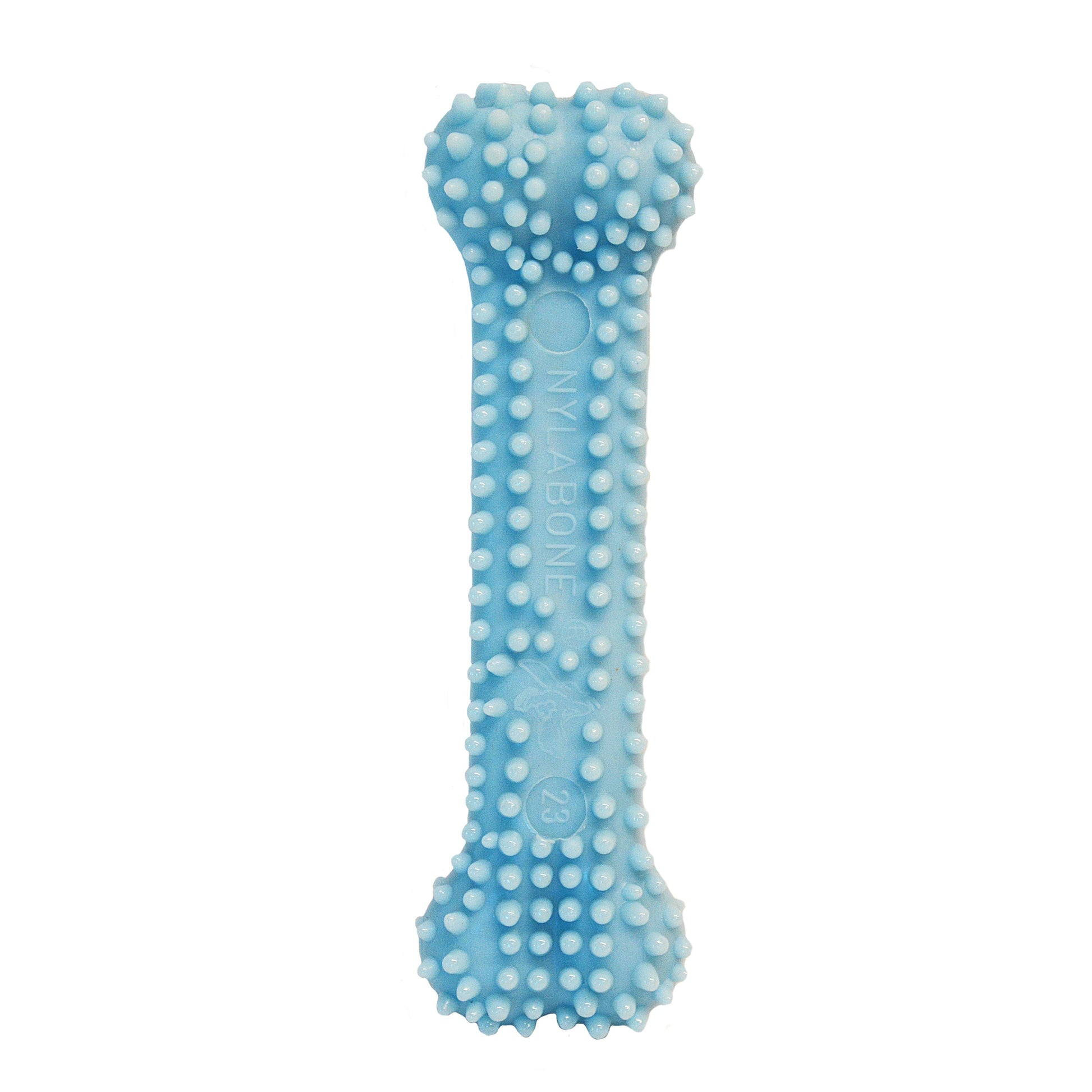 Nylabone Puppy Teething Soothing Flexible Chew Dog Toy Chicken, Blue, view 8