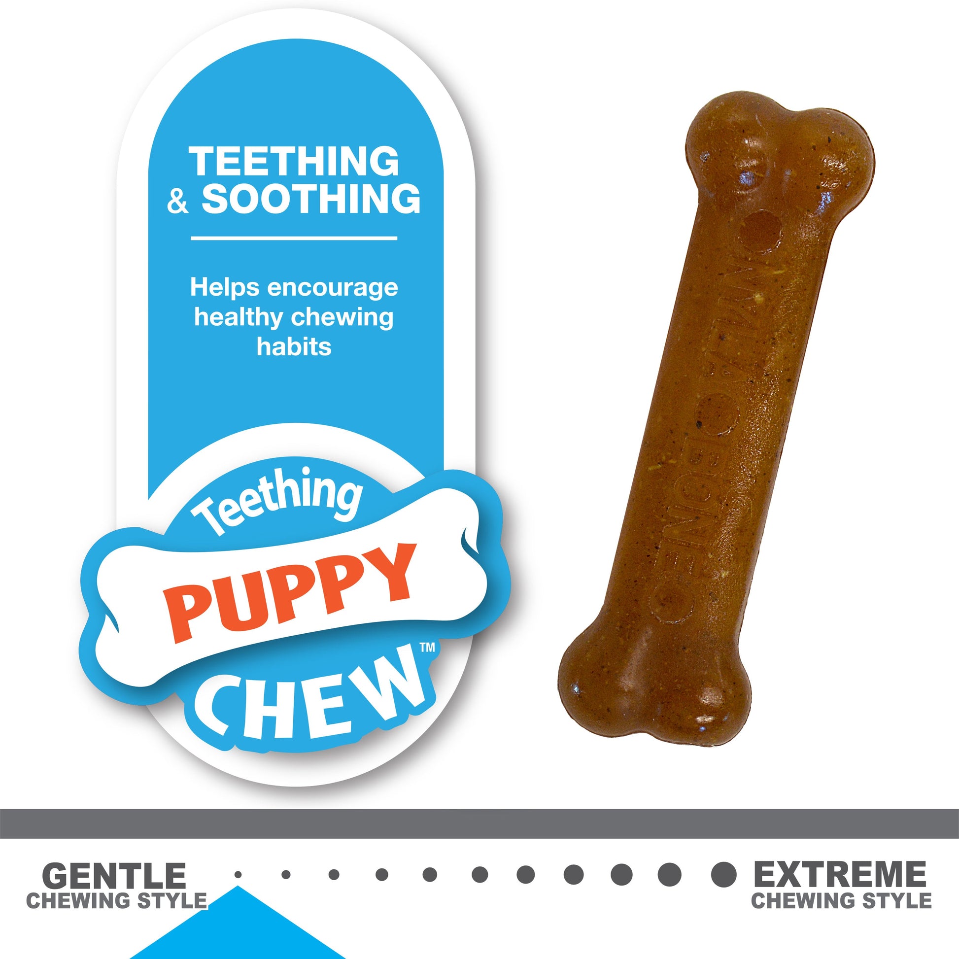 Nylabone Classic Puppy Chew Flavored Durable Dog Chew Toy Chicken, view 3