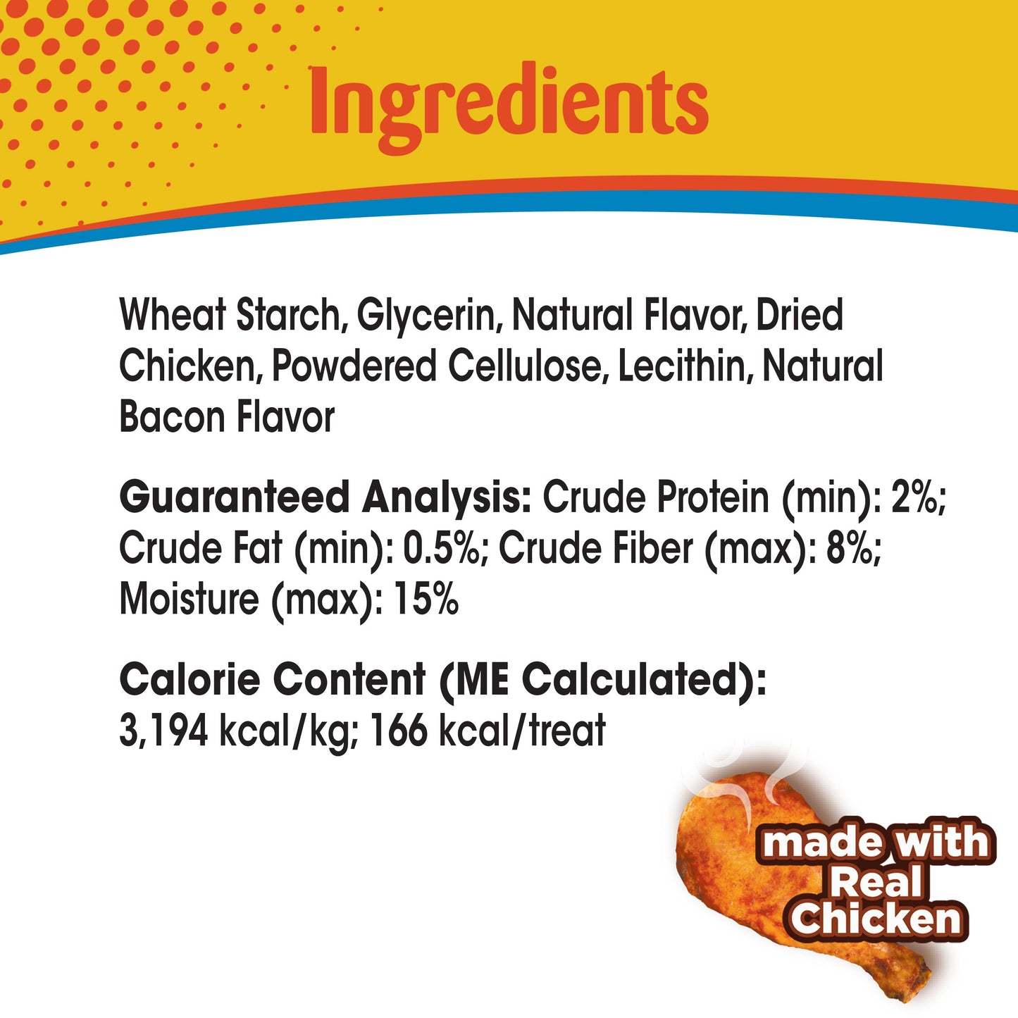 Nylabone Natural Nubz Chicken Dog Treats Chicken, Large 30 lb. 12 ct, view 3