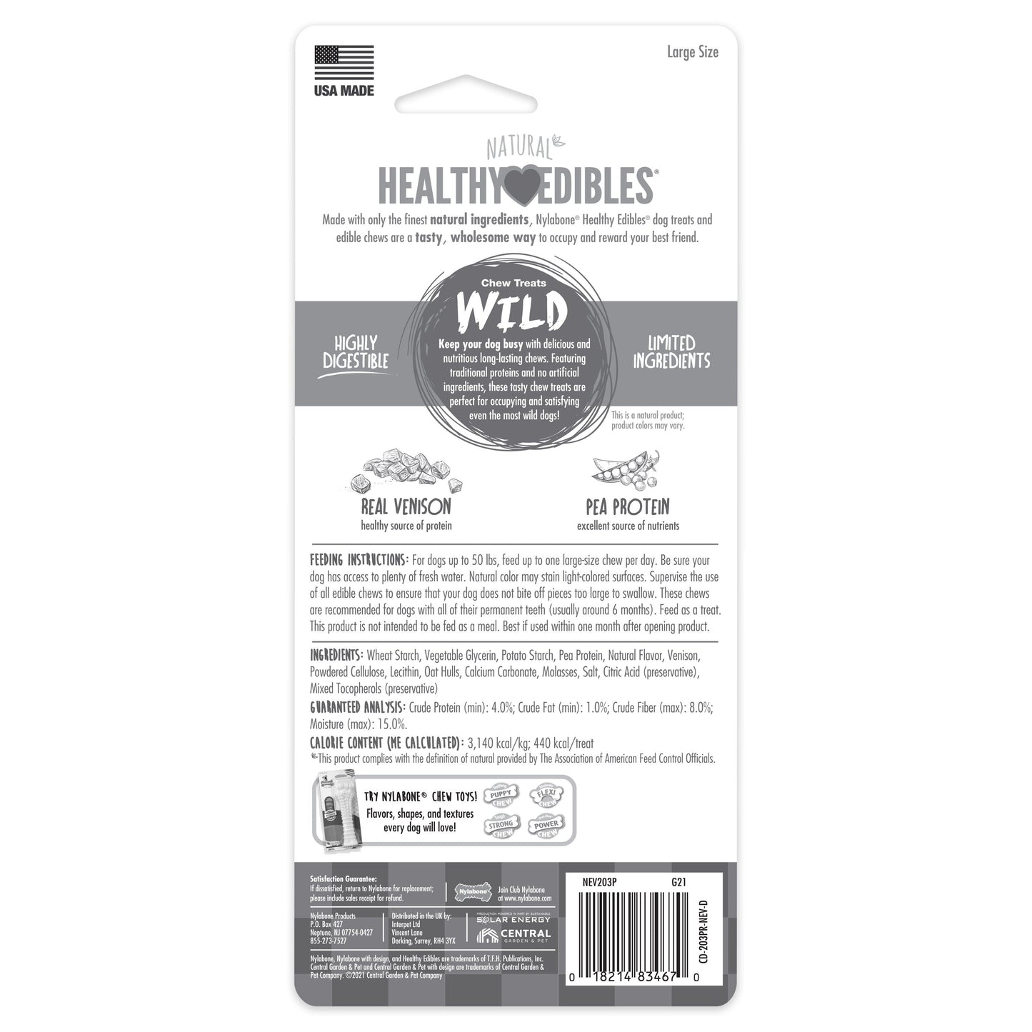 Nylabone Healthy Edibles WILD All-Natural Long Lasting Dog Chew Treats, view 8