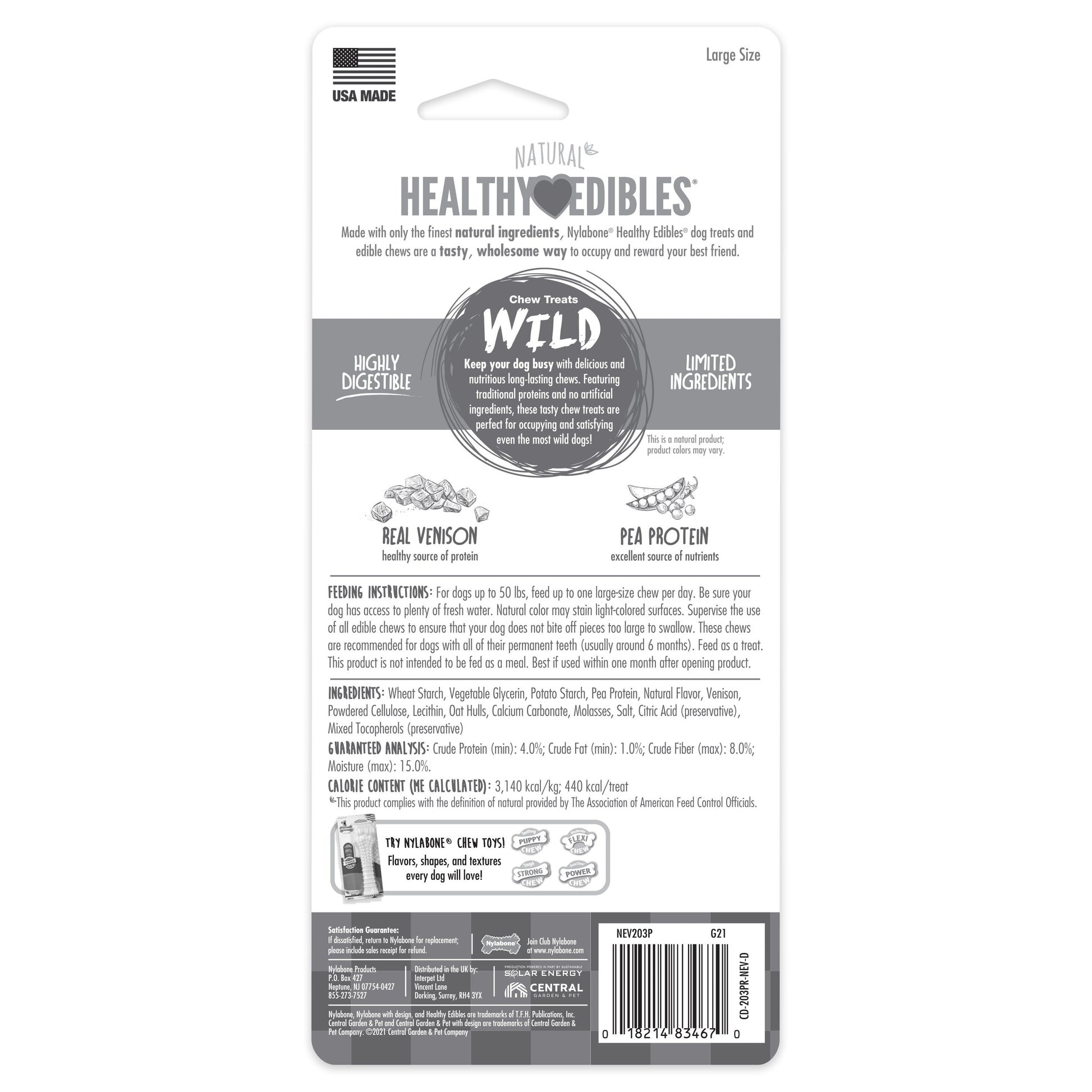 Nylabone Healthy Edibles WILD All-Natural Long Lasting Dog Chew Treats, view 8