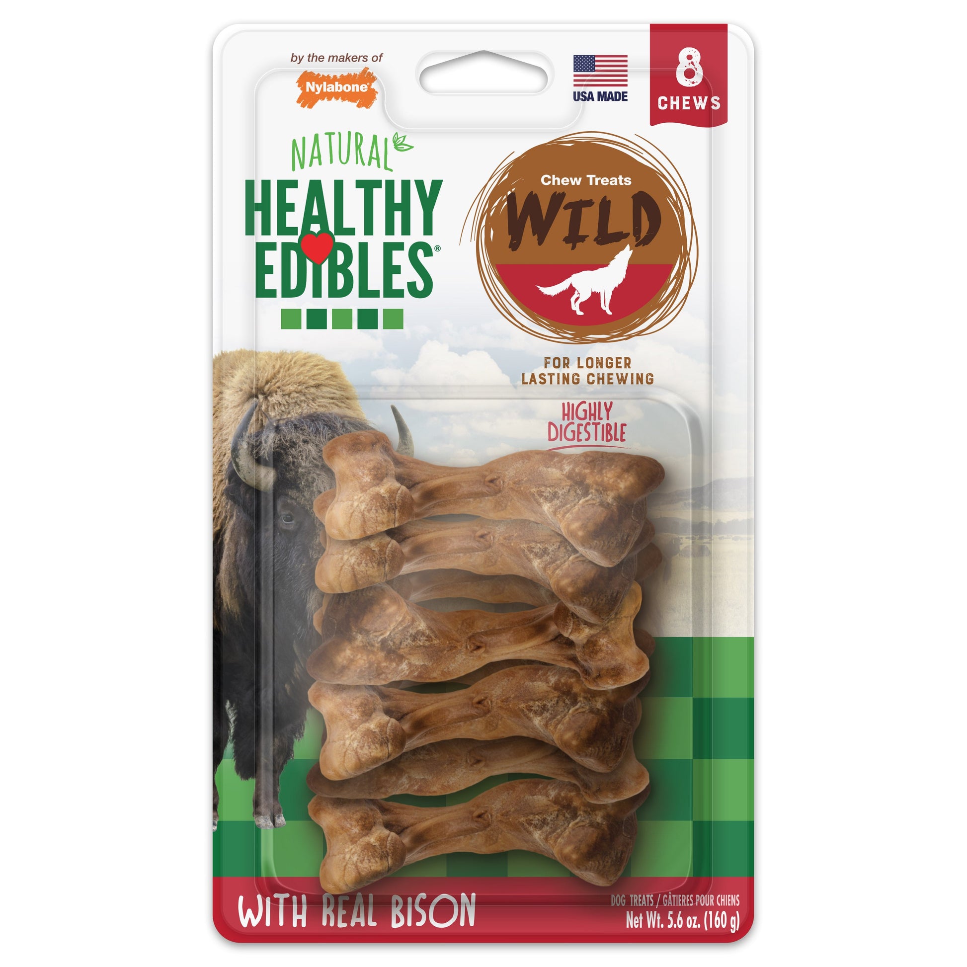 Nylabone Healthy Edibles WILD All-Natural Long Lasting Dog Chew Treats
