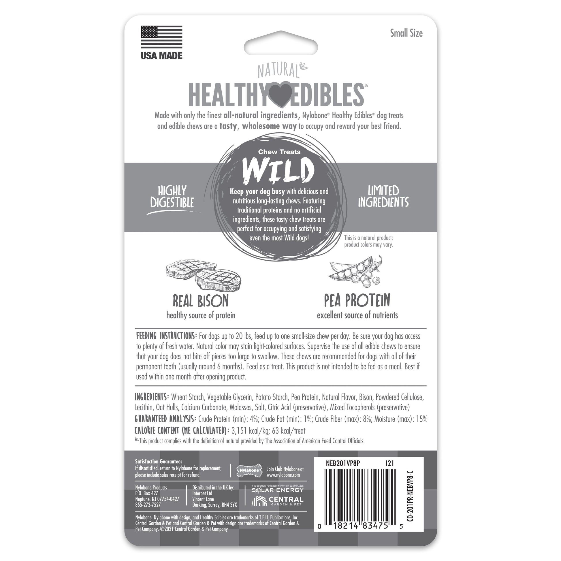 Nylabone Healthy Edibles WILD All-Natural Long Lasting Dog Chew Treats, view 7