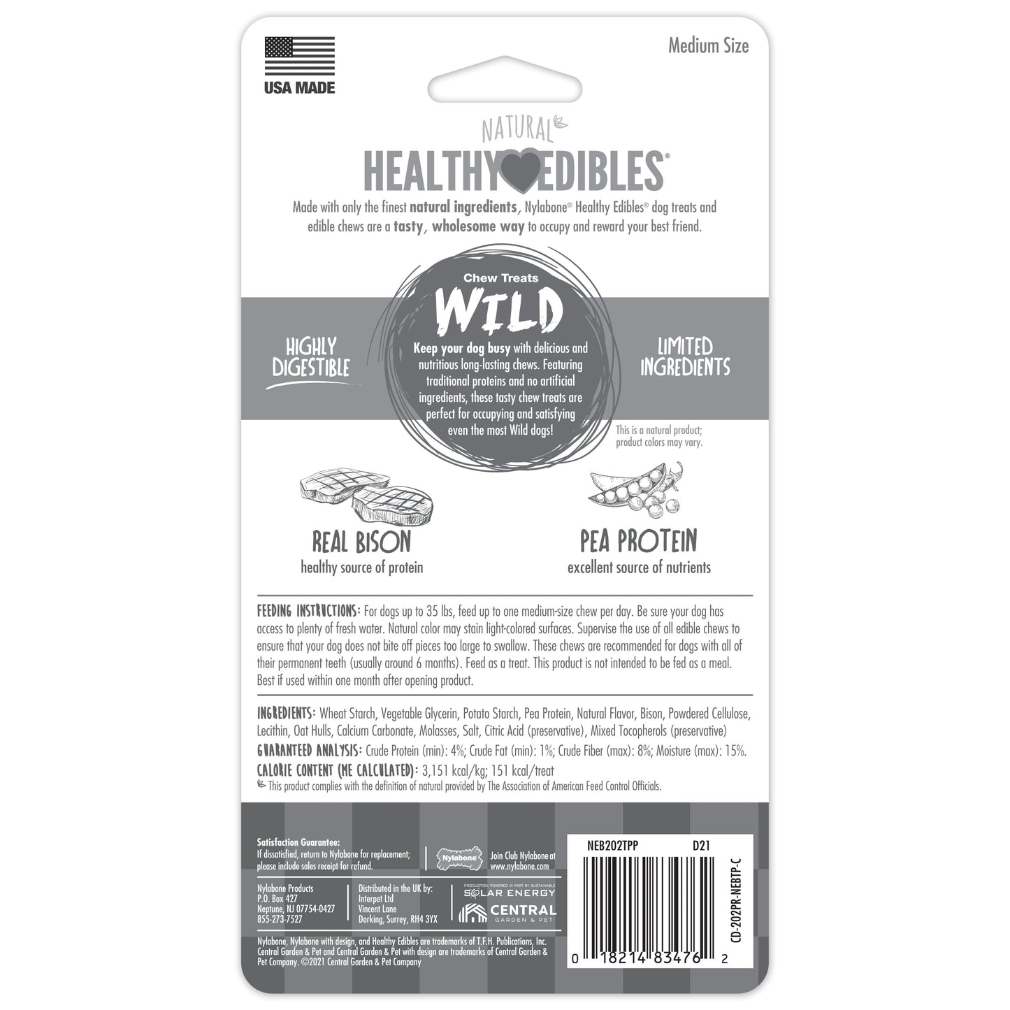 Nylabone Healthy Edibles WILD All-Natural Long Lasting Dog Chew Treats, view 7