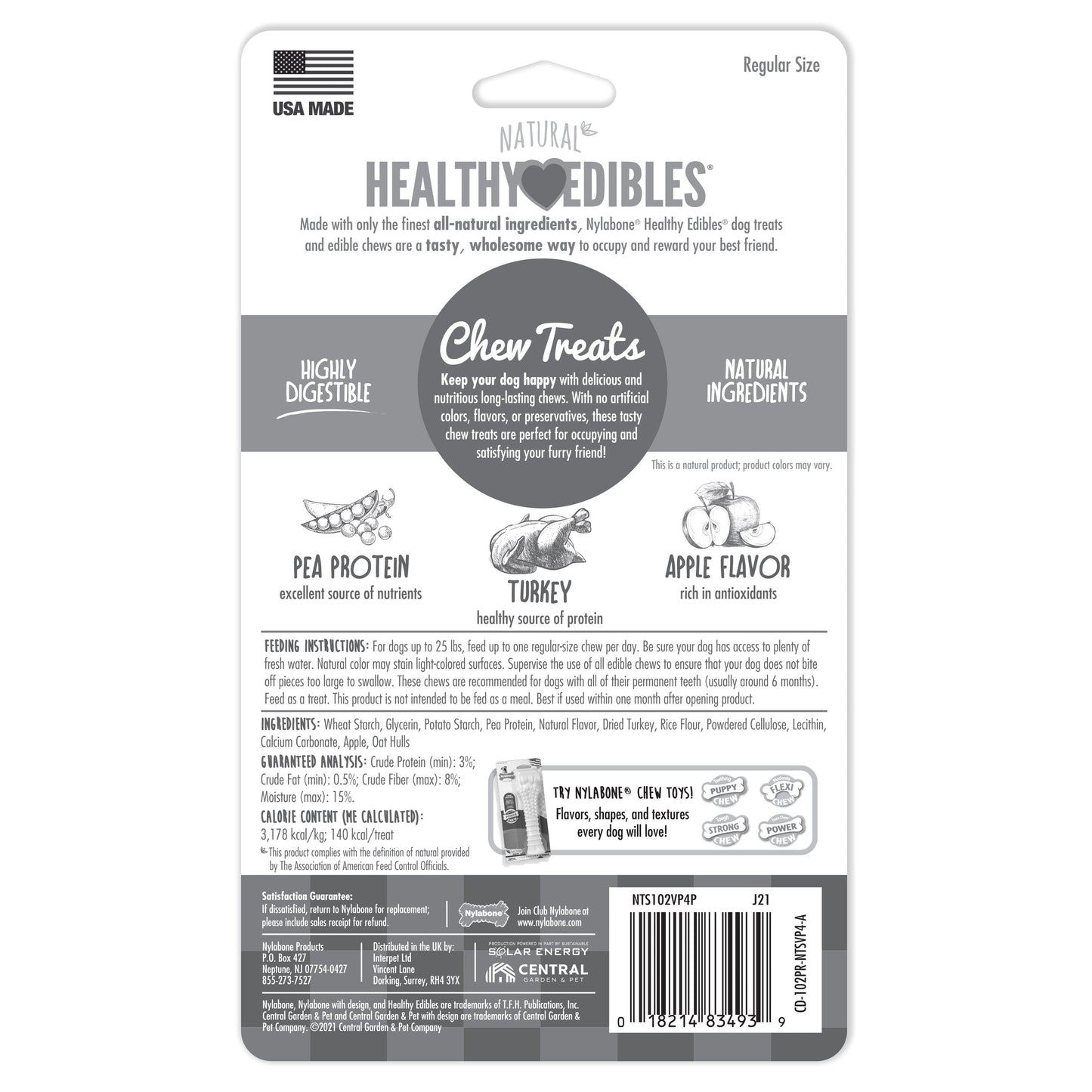 Nylabone Healthy Edibles All-Natural Long Lasting Dog Chew Treats, view 7