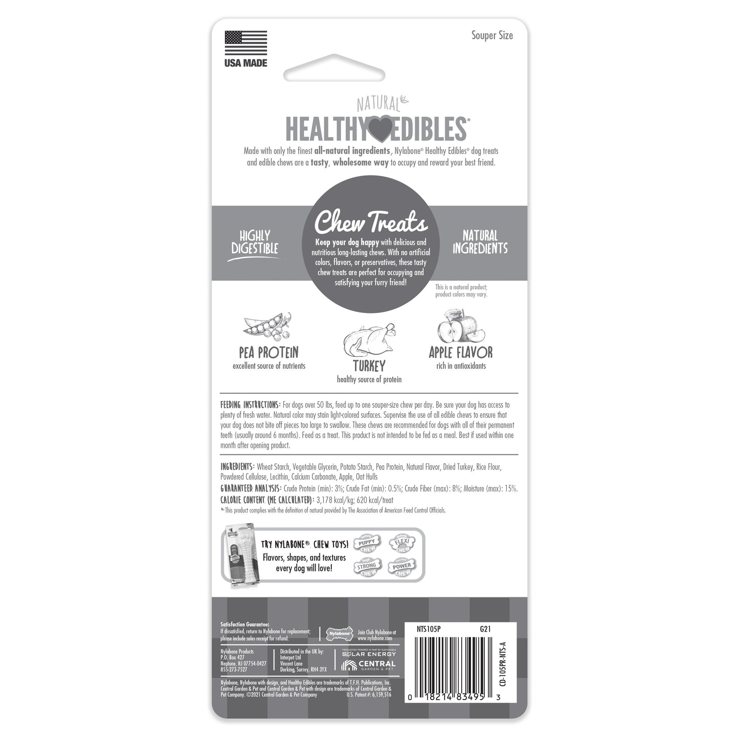 Nylabone Healthy Edibles All-Natural Long Lasting Dog Chew Treats, view 8