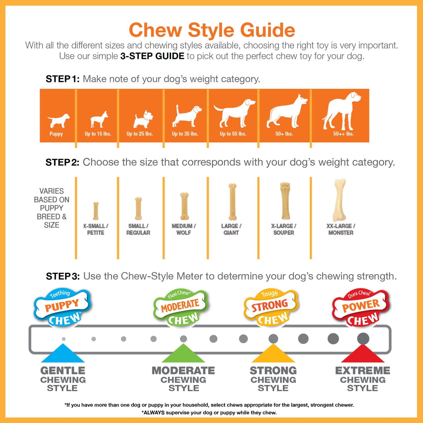 Nylabone Puppy Chew Variety Dog Toy Treat Triple Pack Chicken Lamb, view 7