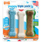 Nylabone Puppy Chew Variety Dog Toy Treat Triple Pack 3 ct