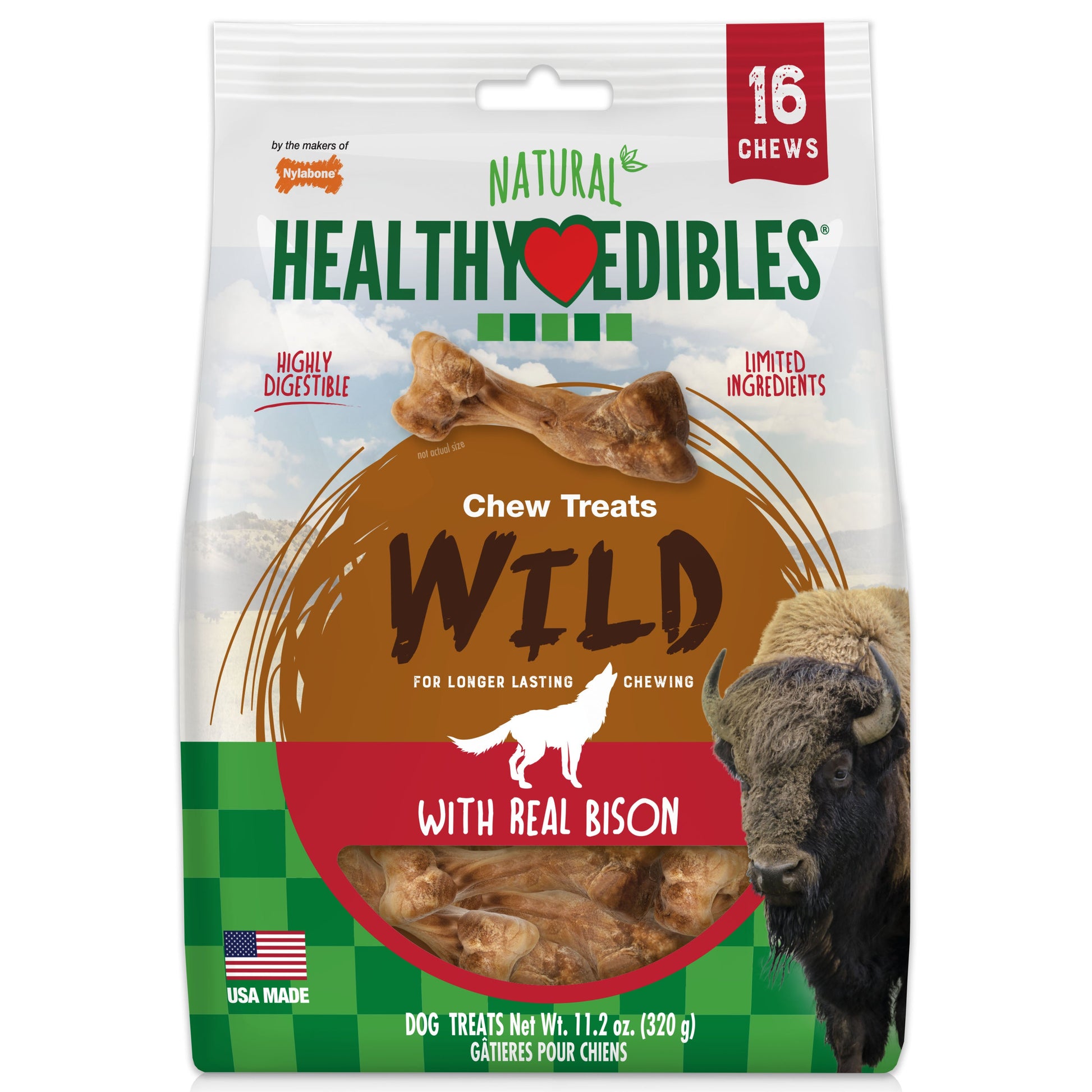 Nylabone Healthy Edibles WILD All-Natural Long Lasting Dog Chew Treats