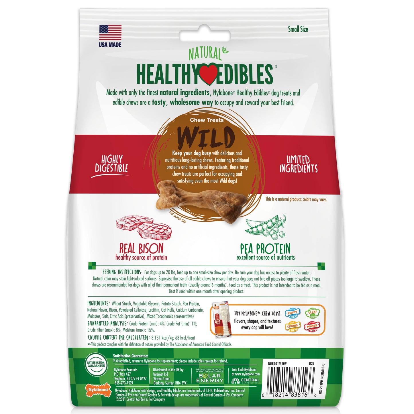 Nylabone Healthy Edibles WILD All-Natural Long Lasting Dog Chew Treats, view 10