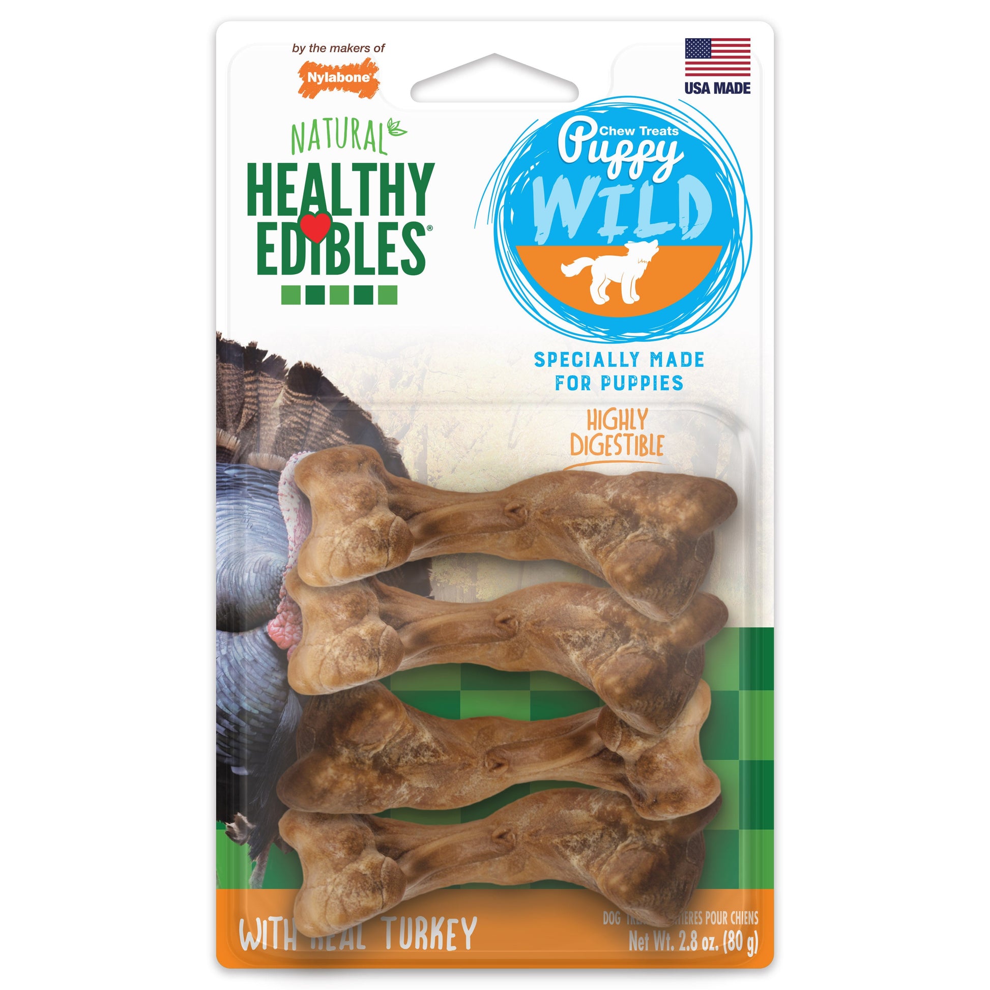 Nylabone Healthy Edibles WILD All-Natural Long Lasting Puppy Dog Chew