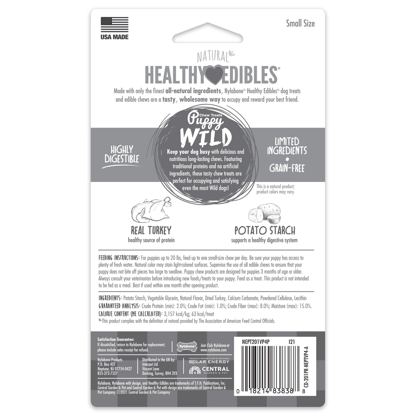 Nylabone Healthy Edibles WILD All-Natural Long Lasting Puppy Dog Chew, view 7